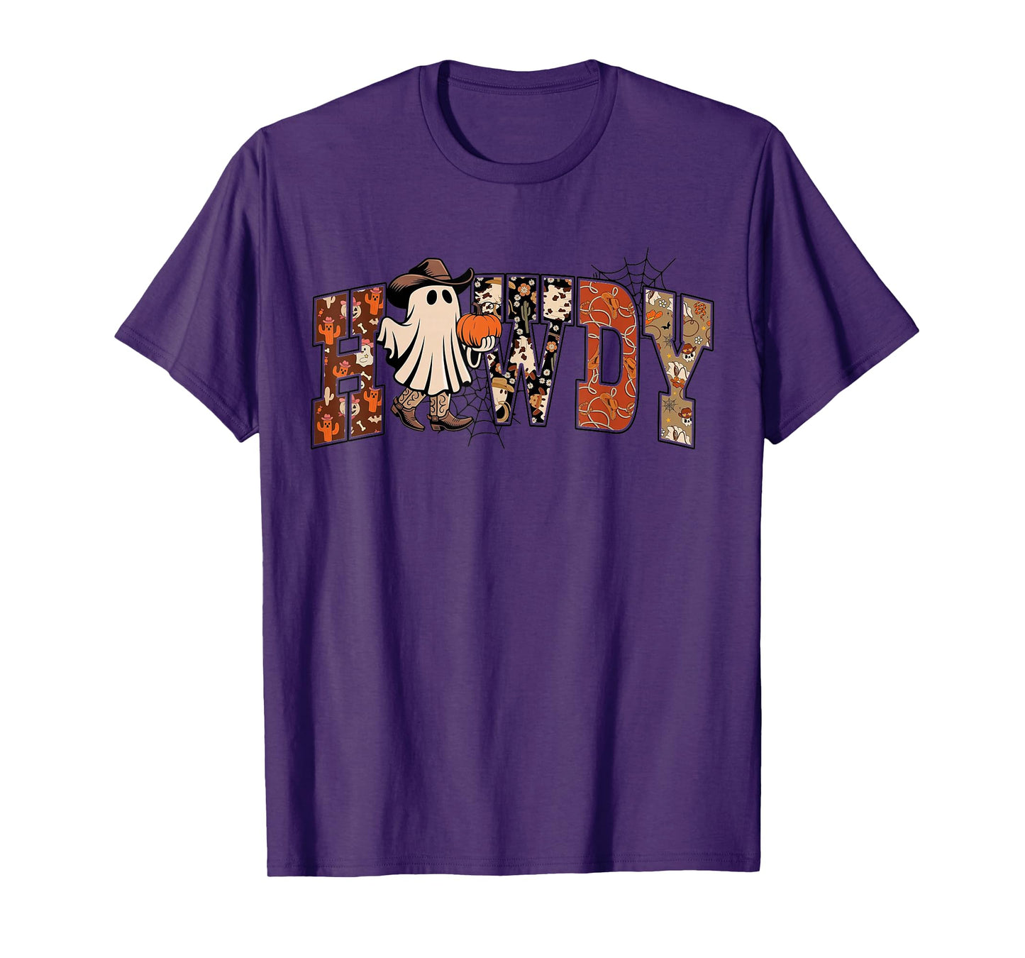 Howdy Ghost Western Halloween Retro Spooky Season T-Shirt