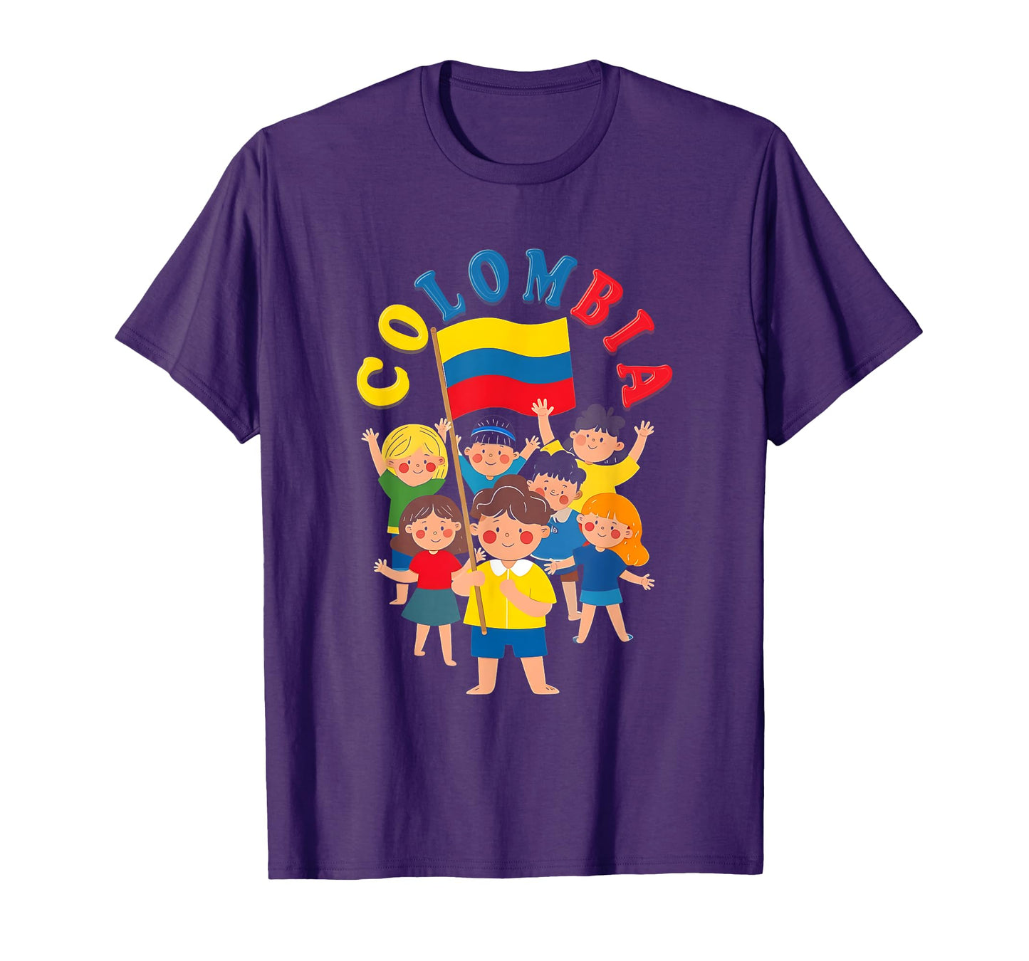Kids Colombia Flag Hispanic Heritage Month Colombian T-Shirt