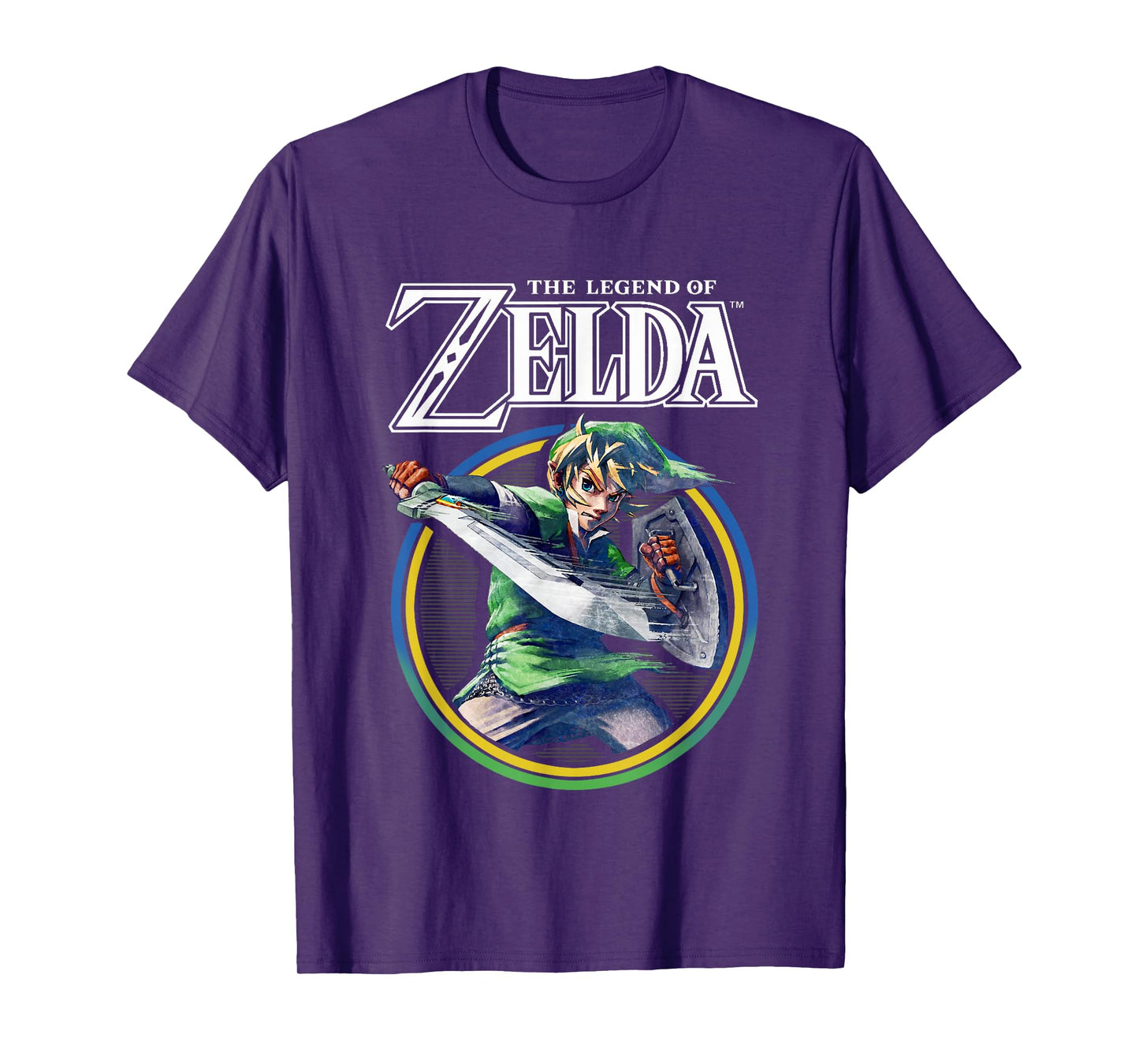 The Legend of Zelda Link Retro Hyrule Hero Circle Portrait T-Shirt