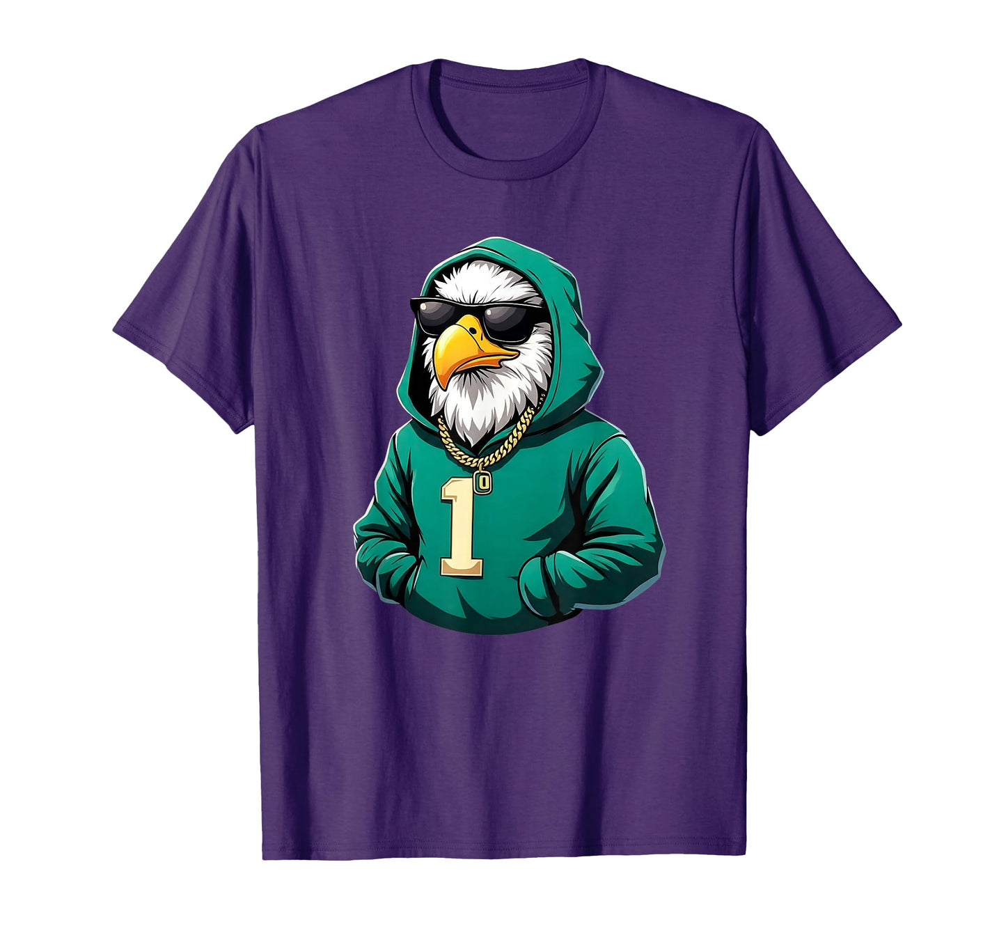 Vintage Eagle with Sunglasses Streetwear Graphic T-Shirt