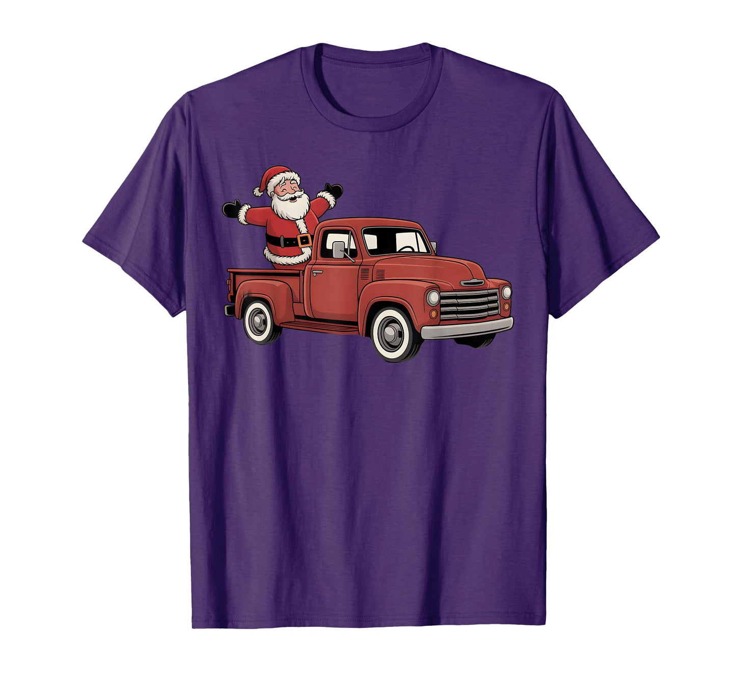 Cute Christmas Pickup Truck Trucker Santa Xmas Boys Men Kids T-Shirt