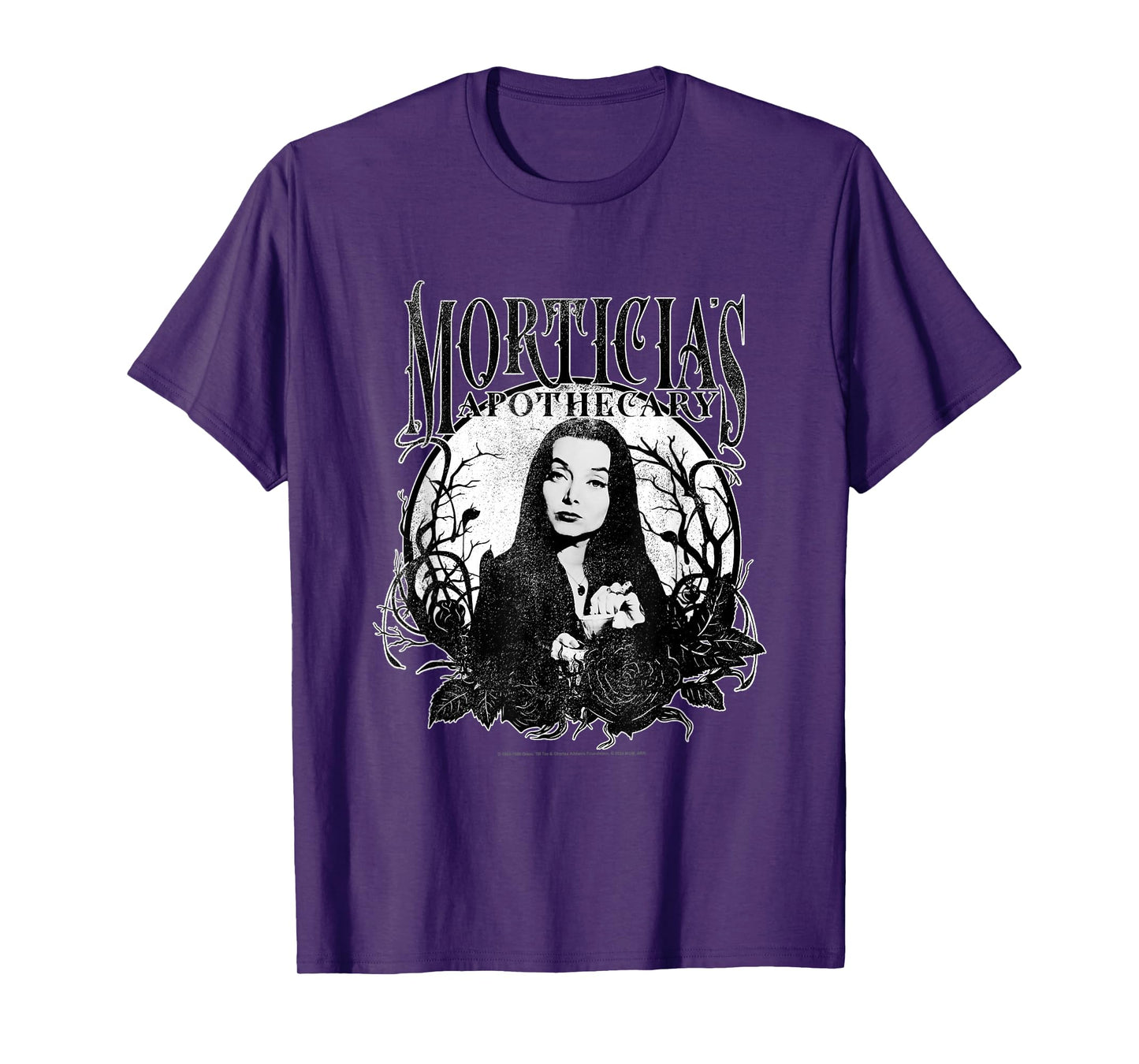 The Addams Family Morticia's Apothecary Dark Gothic Floral T-Shirt