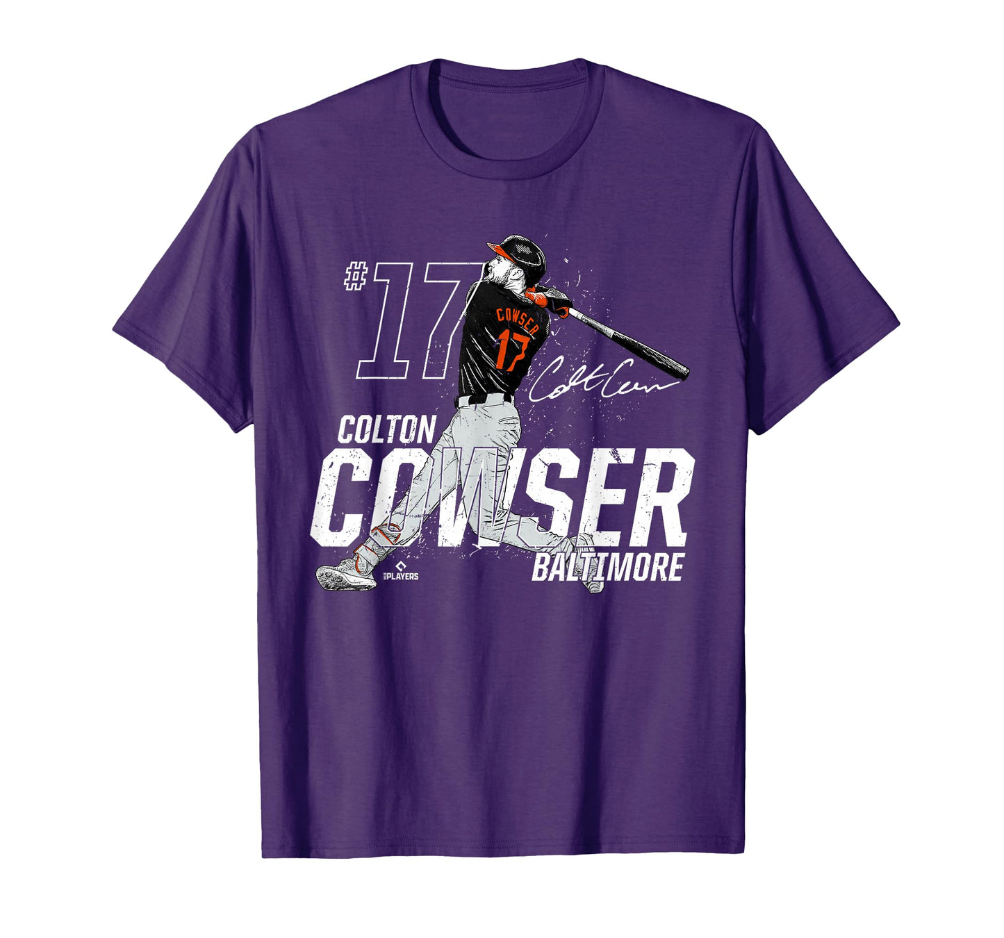 Dynamic Pose Colton Cowser Baltimore Baseball MLBPA T-Shirt