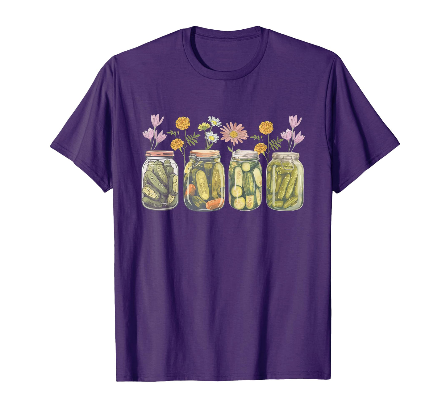 Vintage Canned Pickles Wildflower Canning Season Pickle Jar T-Shirt