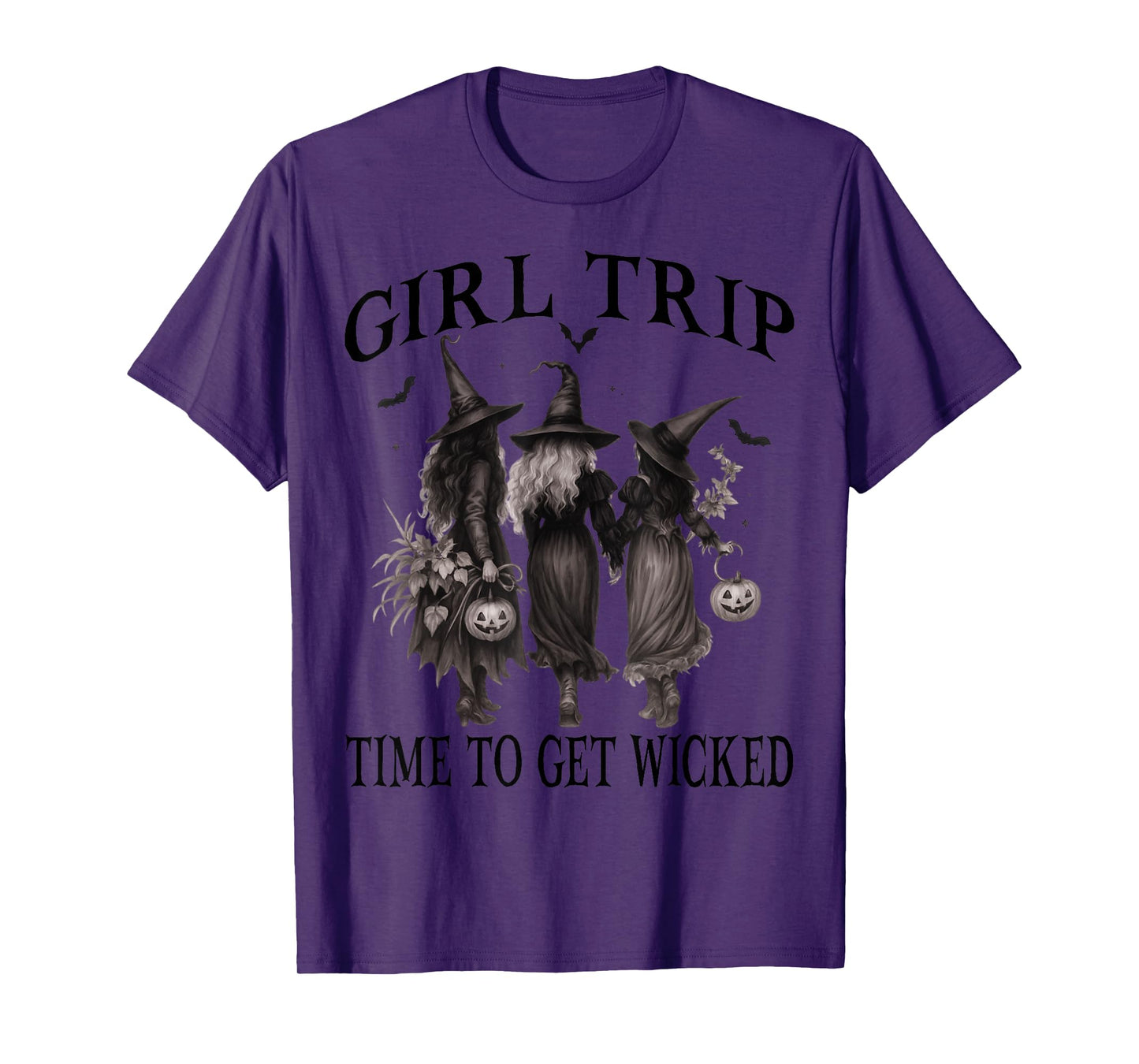 Girls Trip Salem Time to Get Wicked Witchy Witches Halloween T-Shirt