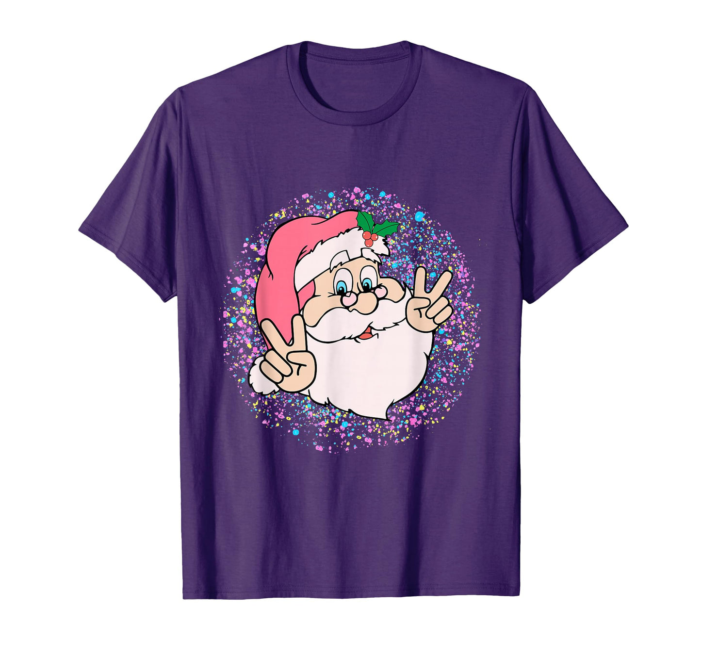 Coquette Christmas Pink Santa Watercolor Tis The Season Xmas T-Shirt