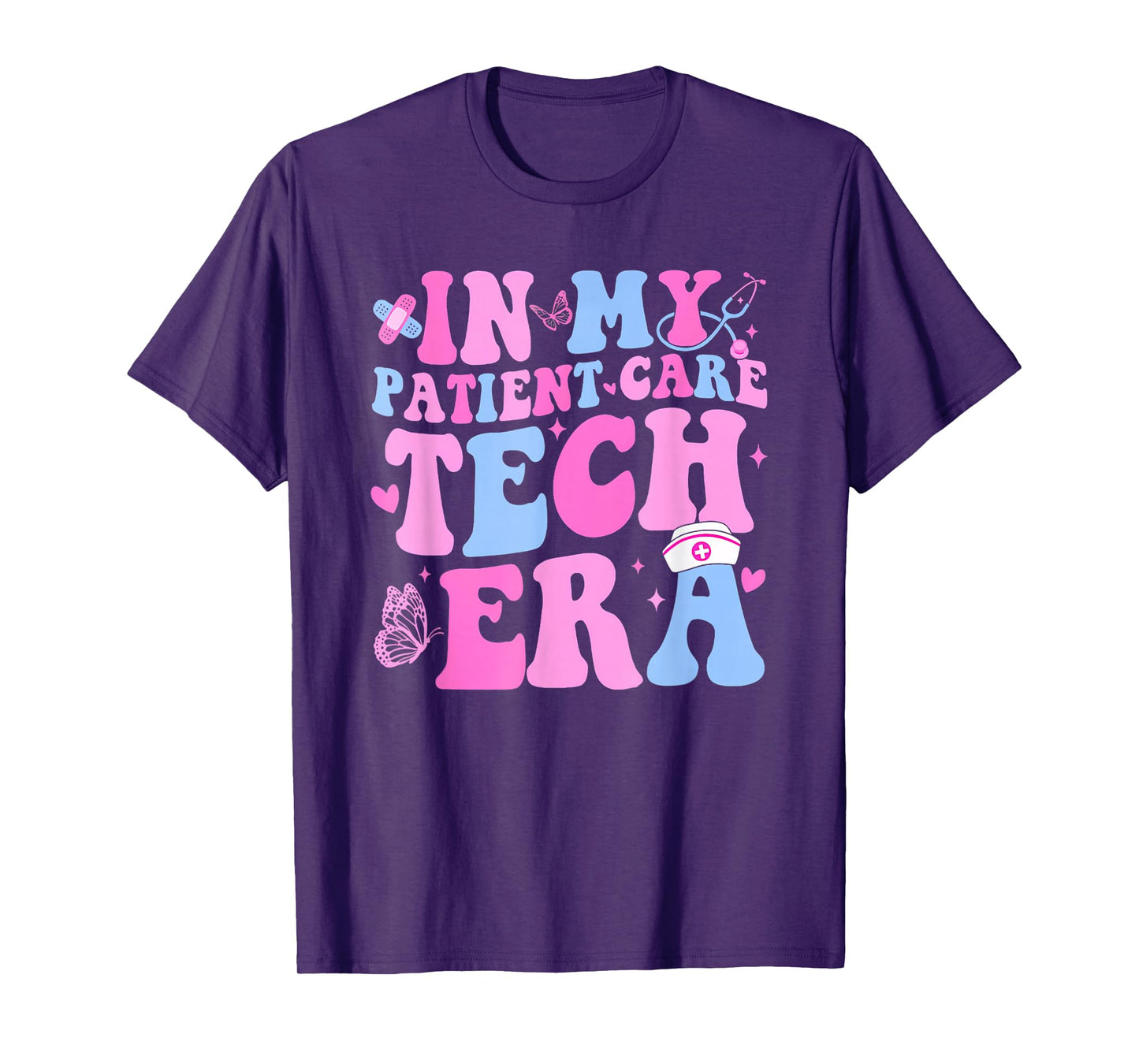 Retro Groovy in My Patient Care Technician Era Pct Nurse Cna T-Shirt