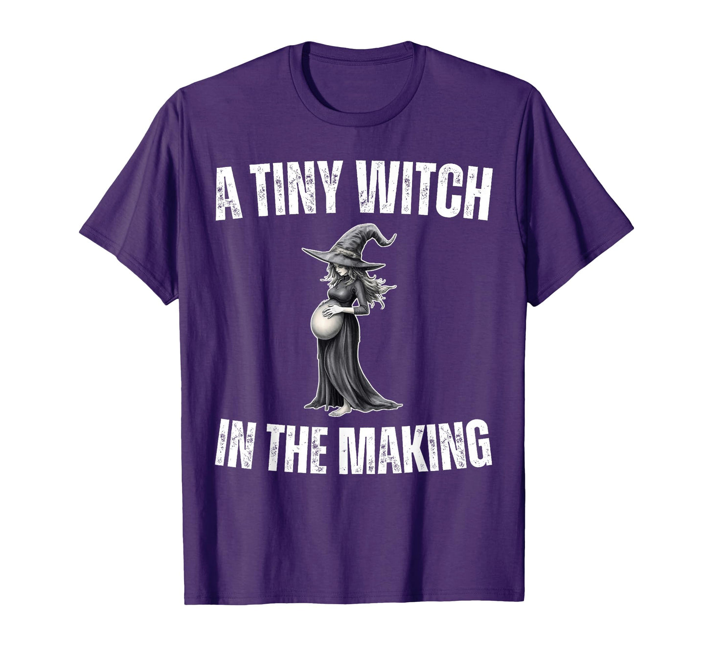 A Tiny Witch in The Making Halloween Pregnancy Announcement T-Shirt