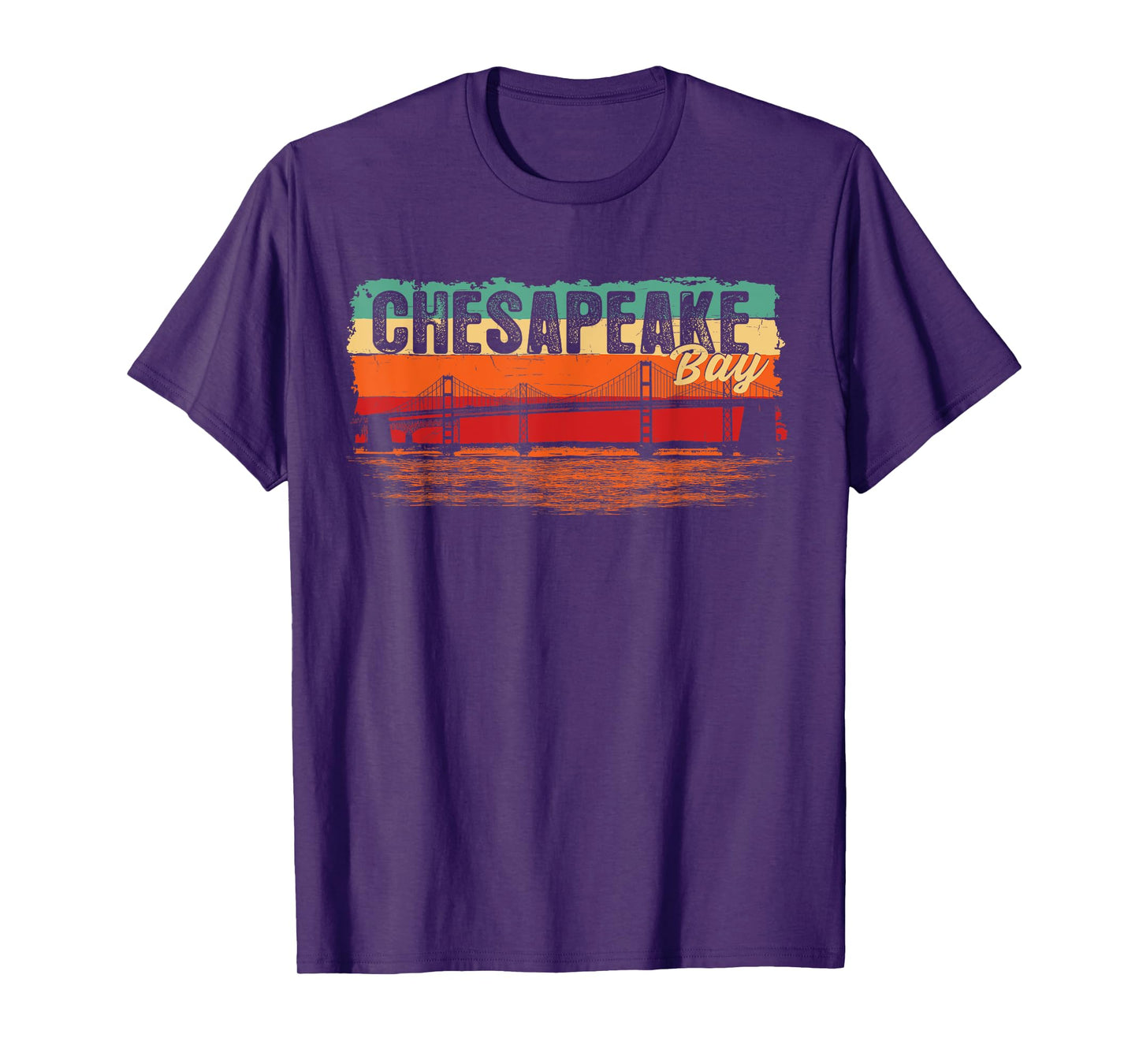 Retro Vintage Sunset Chesapeake Bay T-Shirt