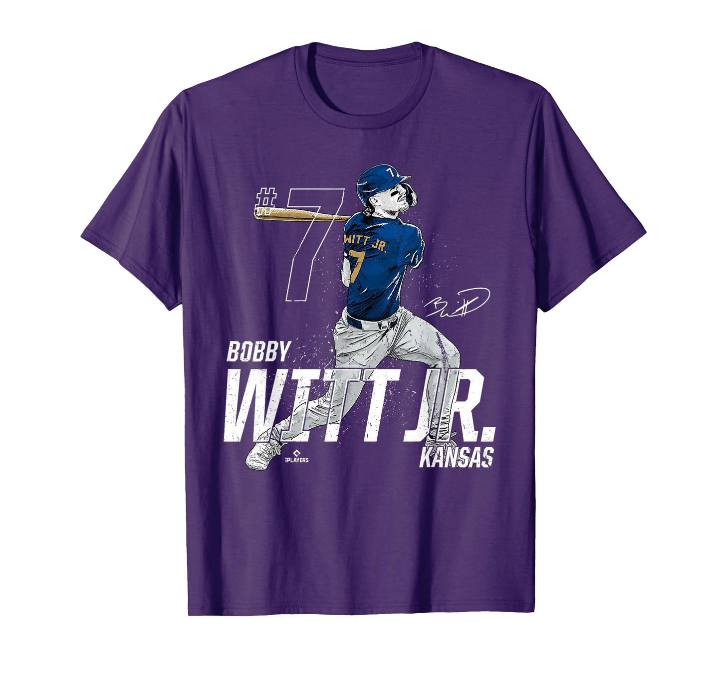 Dynamic Pose Bobby Witt Jr Kansas City Baseball MLBPA T-Shirt