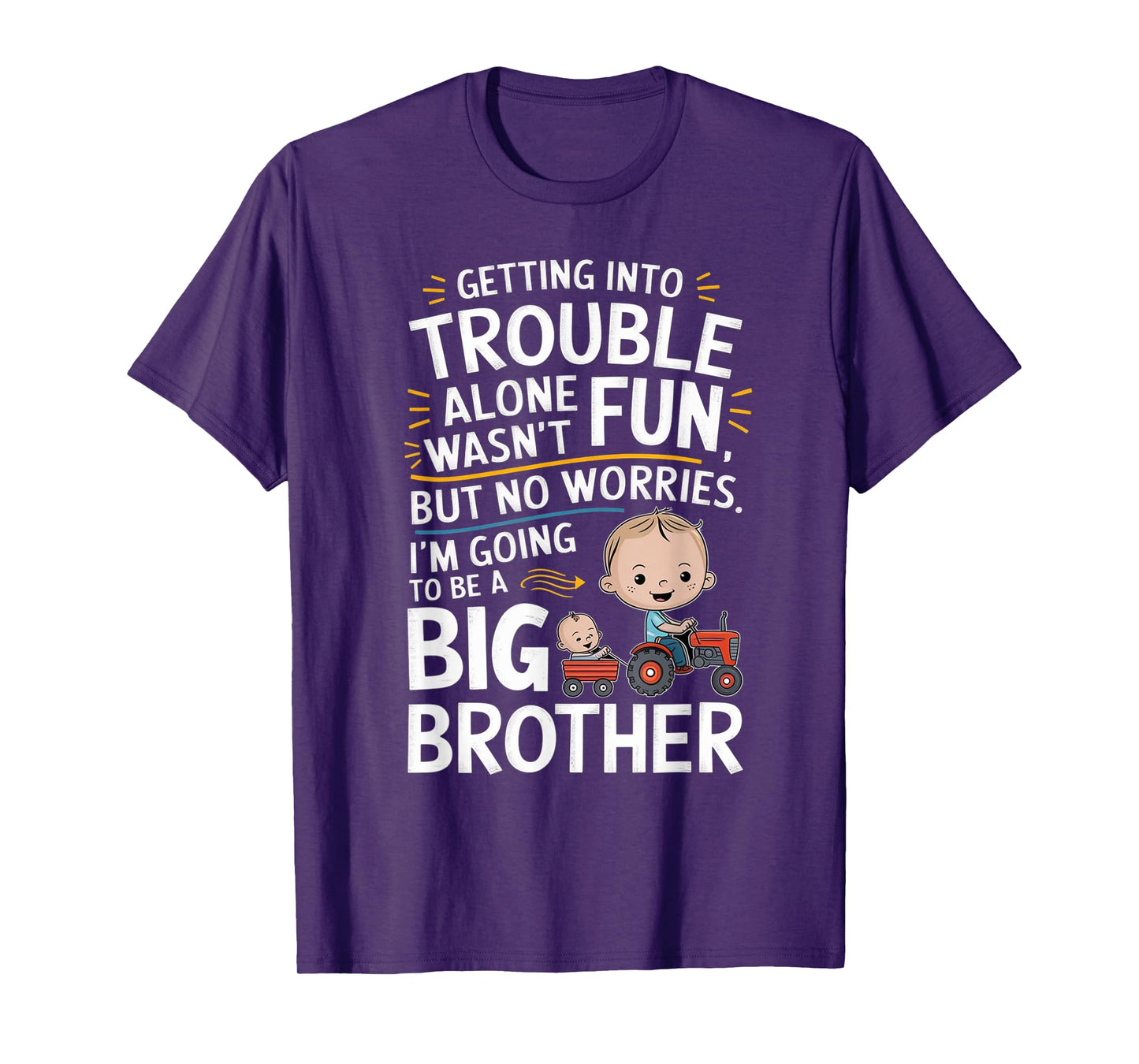 Promoted to Big Design Brother Funny Tractor Toddlers & Kids T-Shirt