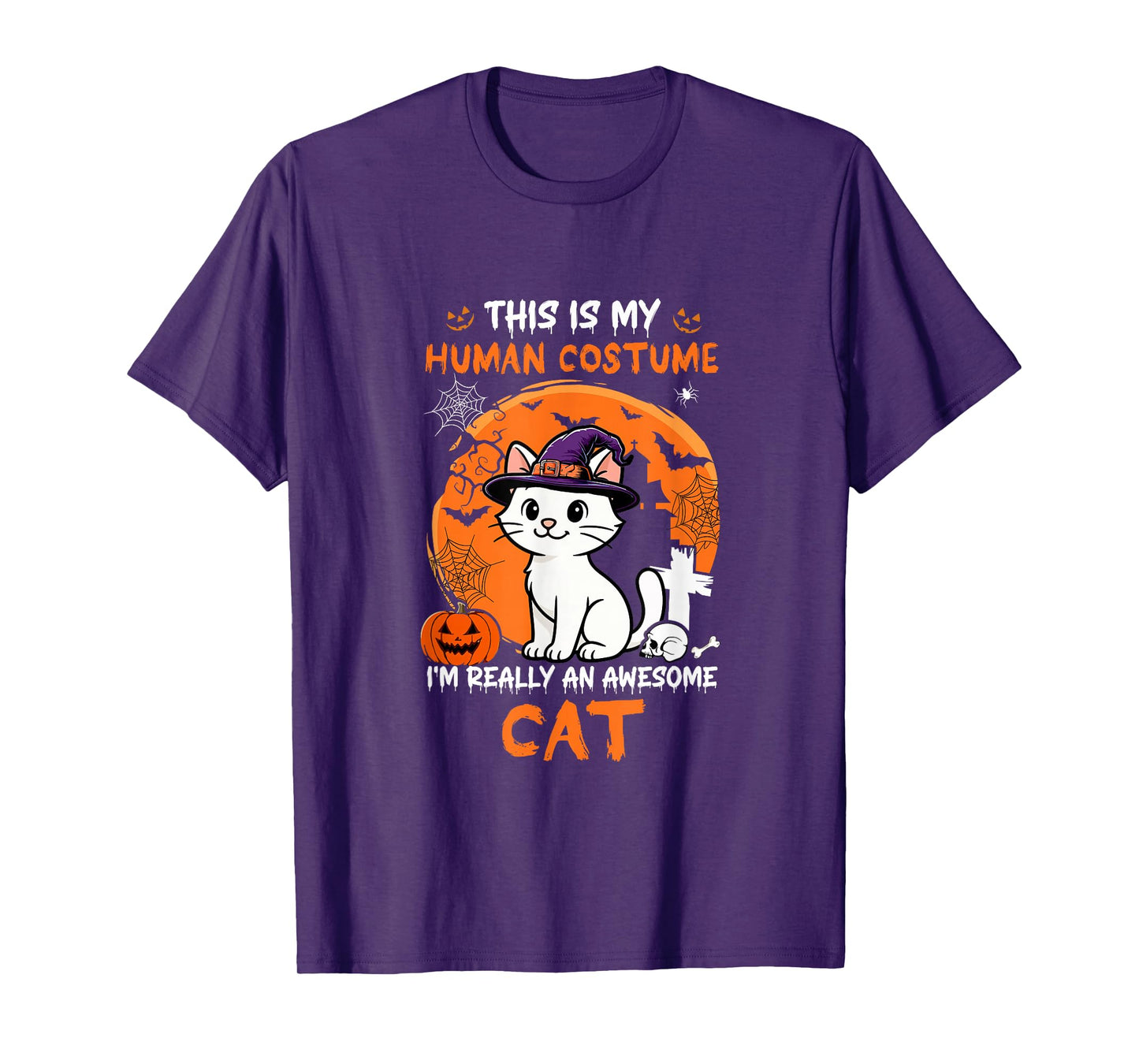Human Costume Proud Awesome Cat Halloween Cat Owner Lover T-Shirt