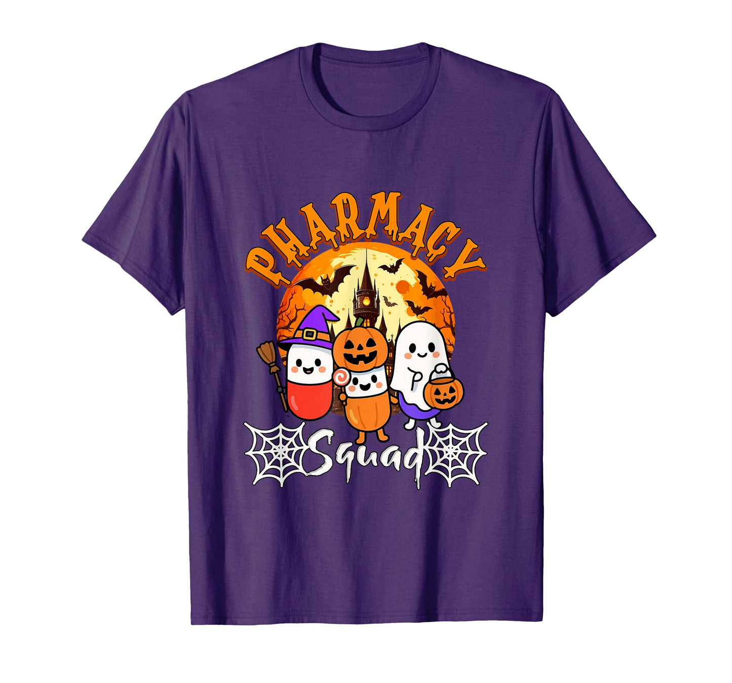Pharmacy Squad Halloween Three Horror Pills Cosplay Boo T-Shirt