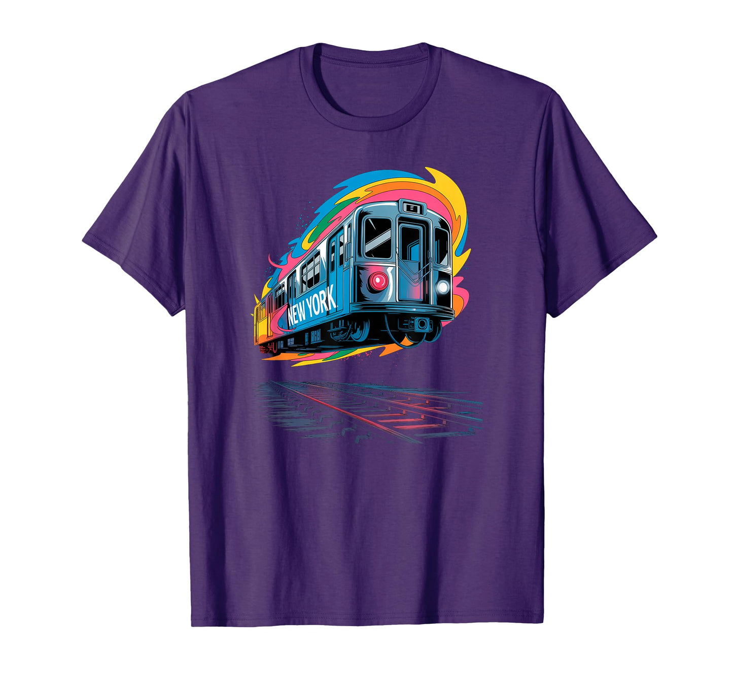 New York City Transit Bold Urban Train-Inspired Design T-Shirt