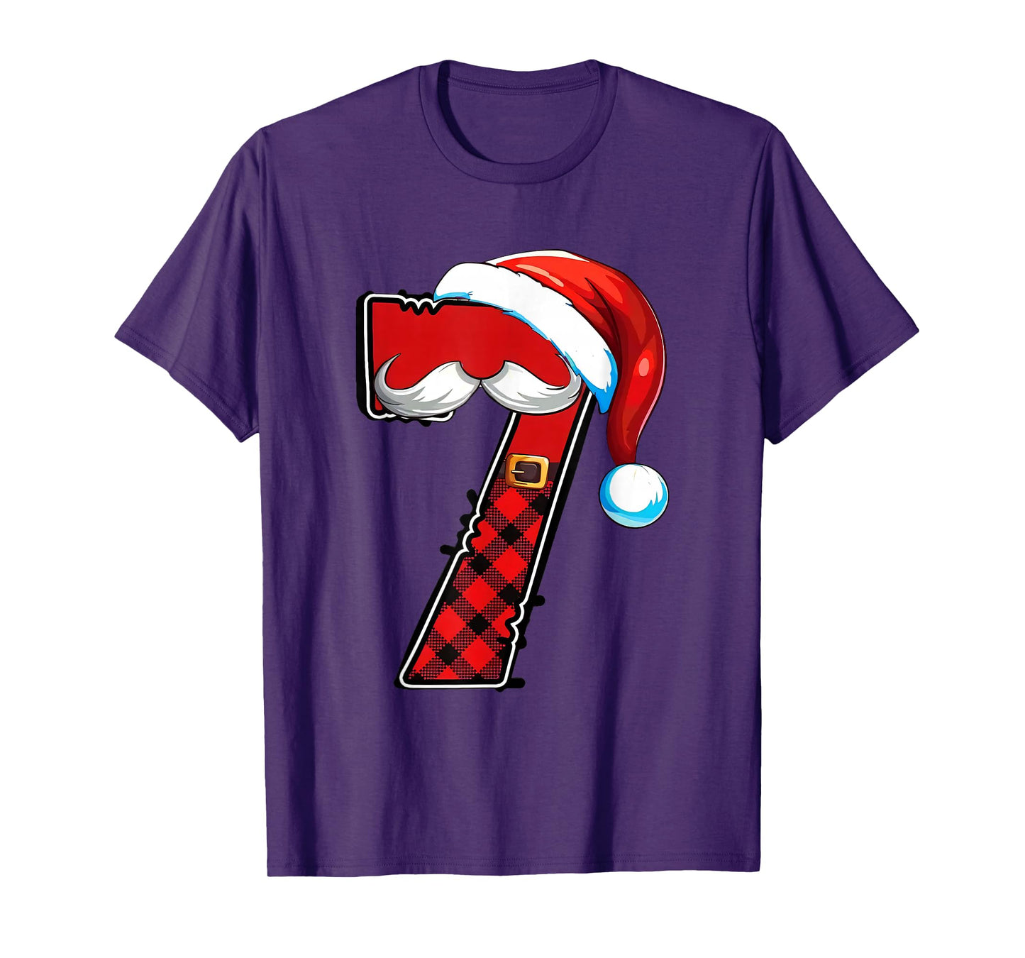 Number 7 Santa Christmas 67 Meme Matching Family Costume T-Shirt