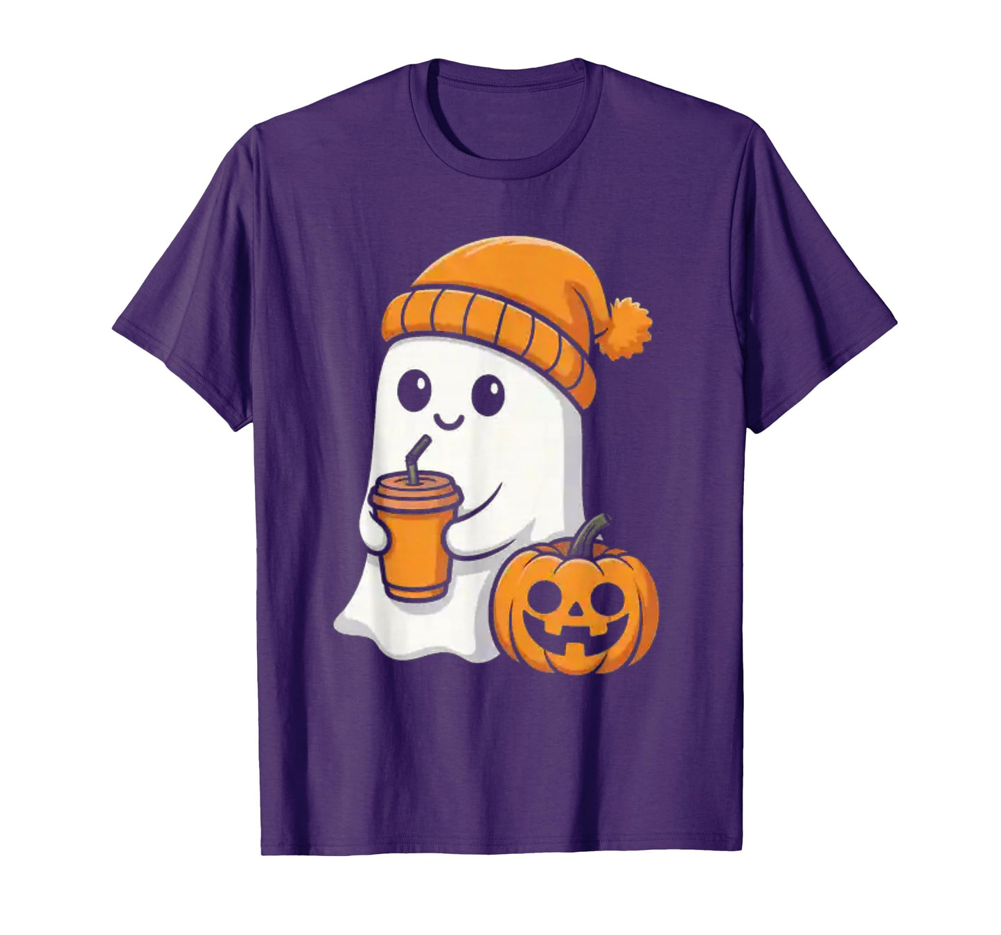 Halloween Costume Ghost Drinking Pumpkin Men Women Gifts T-Shirt