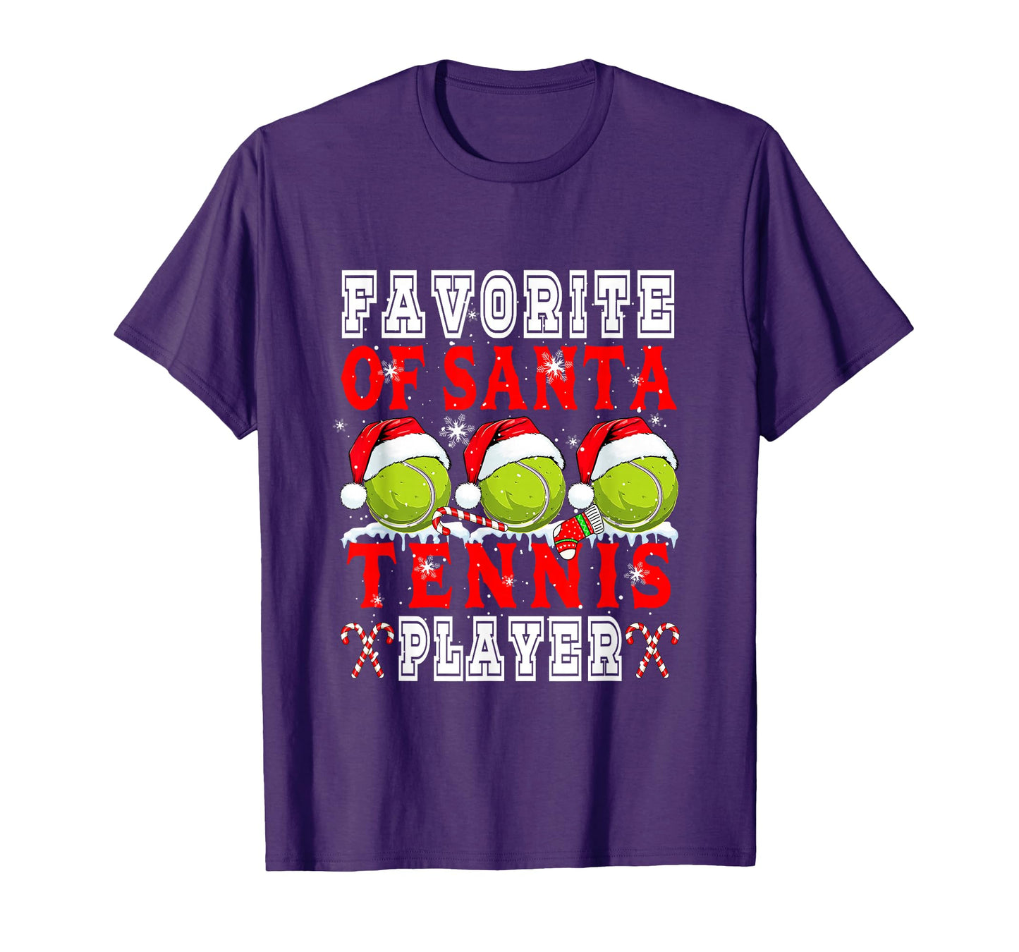 Favorite of Xmas Santa Funny Tennis Player Matching Team T-Shirt