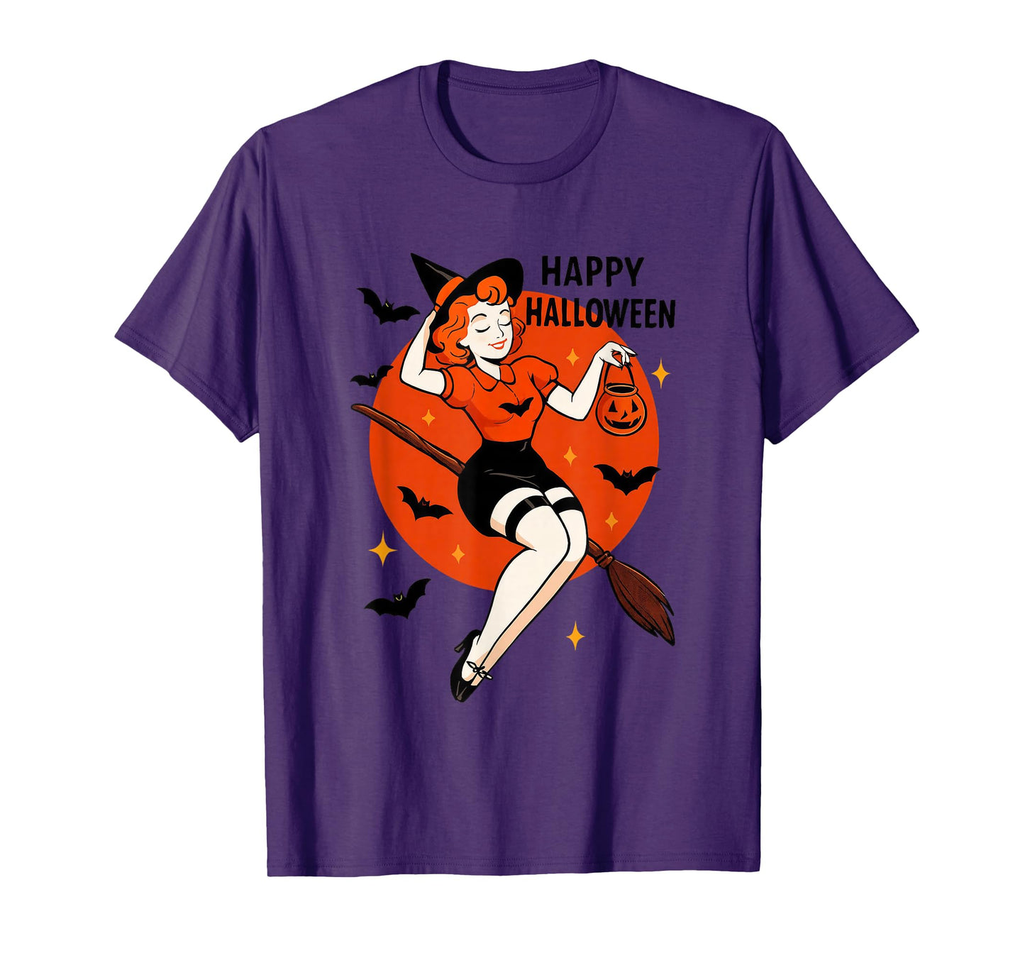 Happy Halloween Witch Broom Ride T-Shirt