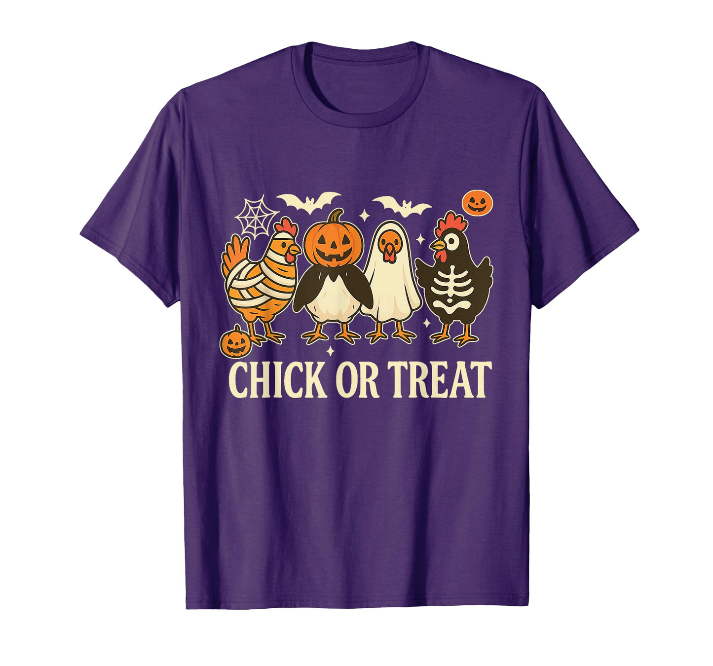 Chick Or Treat Halloween Ghost Witch Spooky Chicken T-Shirt