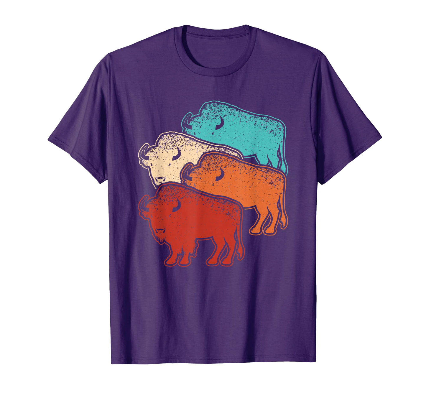 Retro Bison Lover Vintage Buffalo Men Women Kids T-Shirt