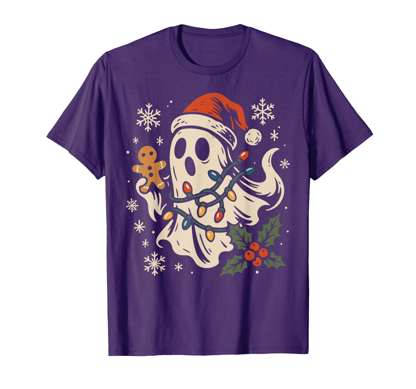Ghost Christmas Santa Spooky Christmas T-Shirt