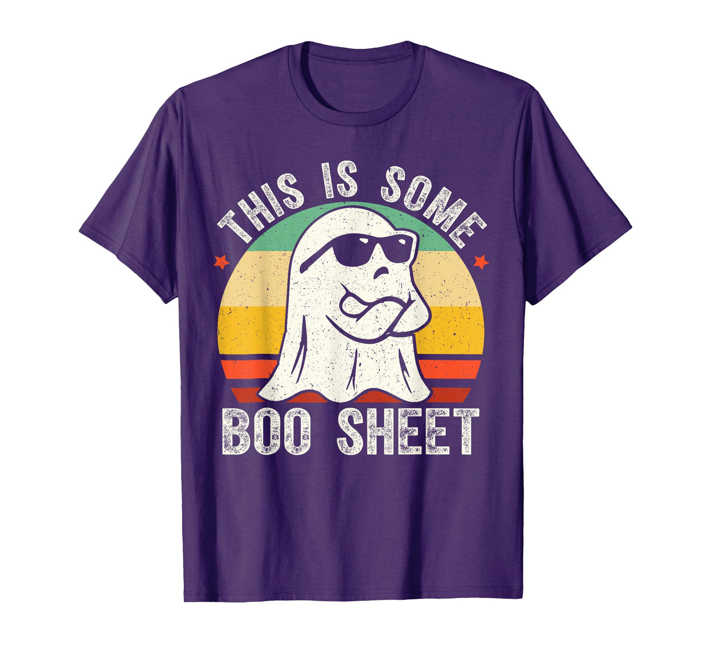 Funny Halloween Ghost Costume Vintage Mens Women T-Shirt