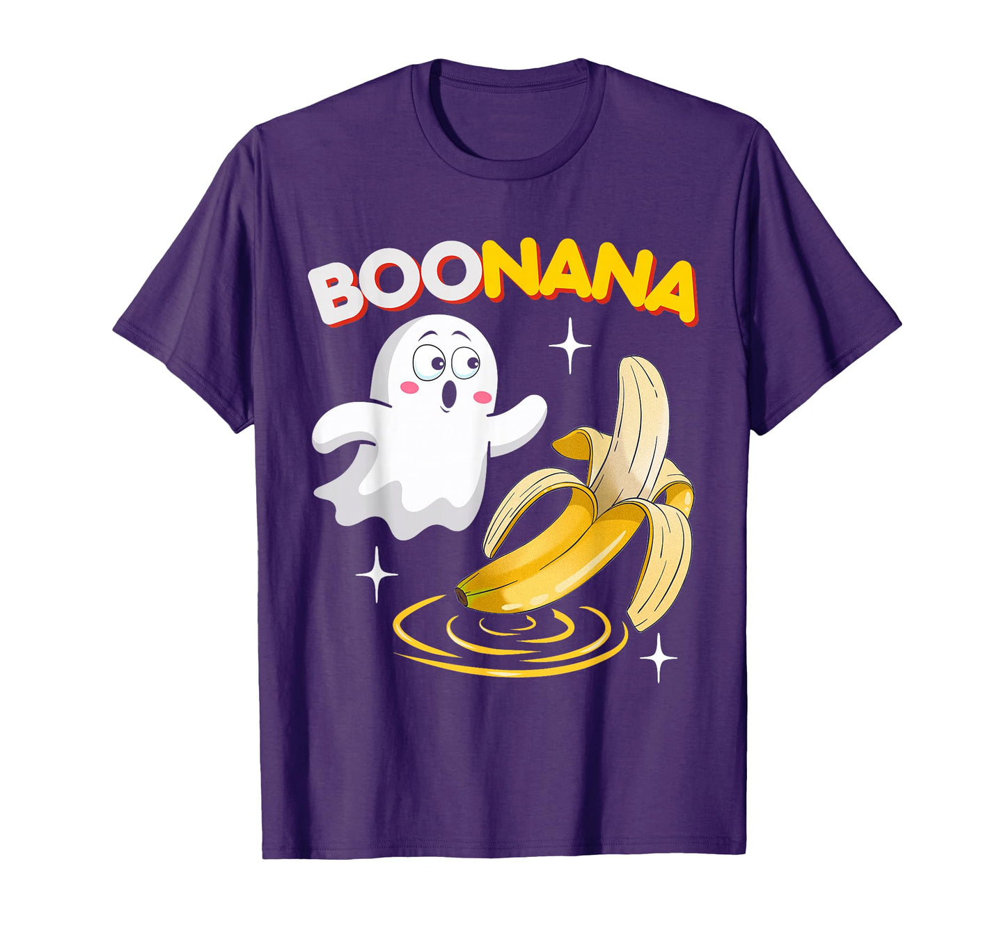 Funny BooNana Halloween Ghost Boo Banana Cute Boy Girl Kids T-Shirt