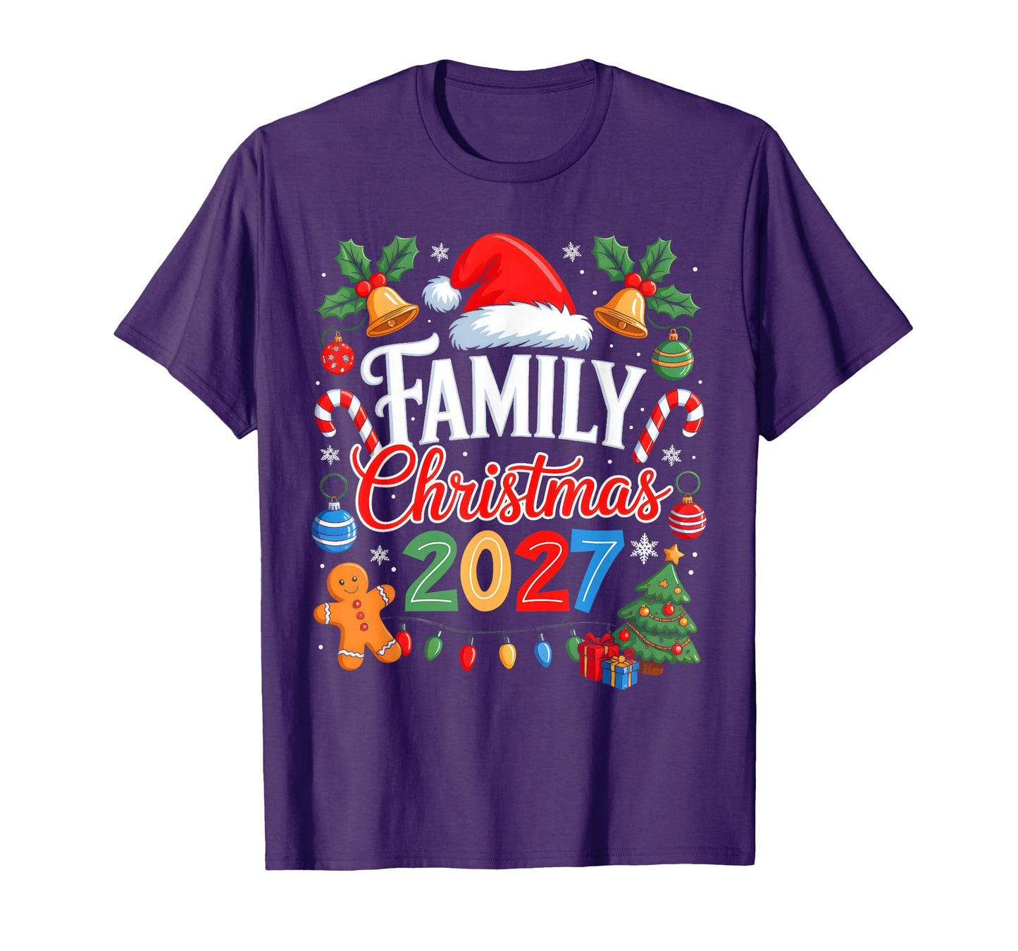 Family Christmas 2027 Matching Pajamas Xmas Family Christmas T-Shirt