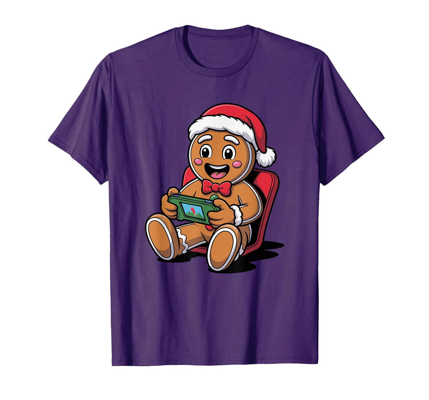 Gingerbread Gamer Christmas Funny Holiday Xmas Pajamas T-Shirt