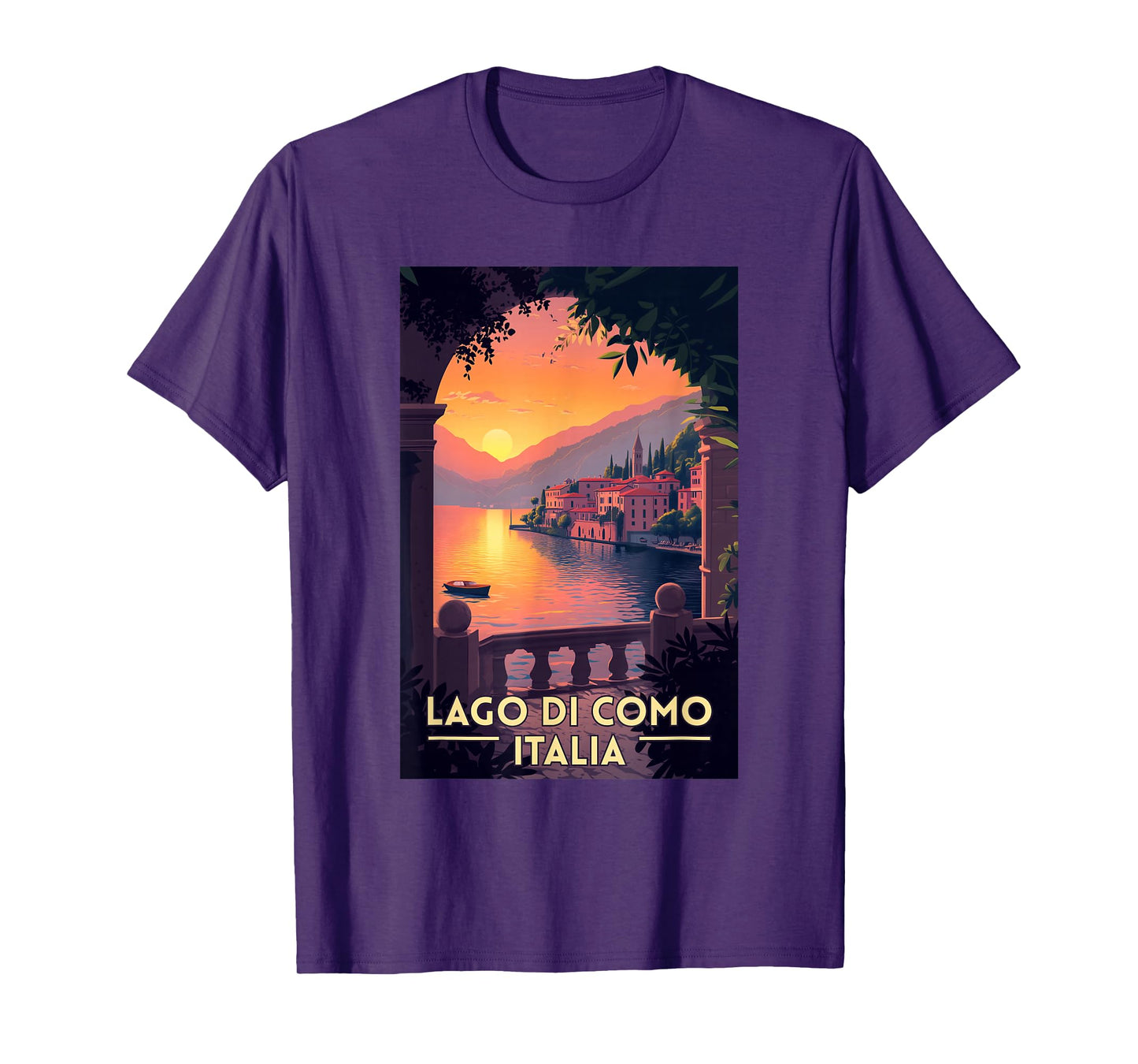Lake Como Lago di Como Italy Souvenir Retro T-Shirt