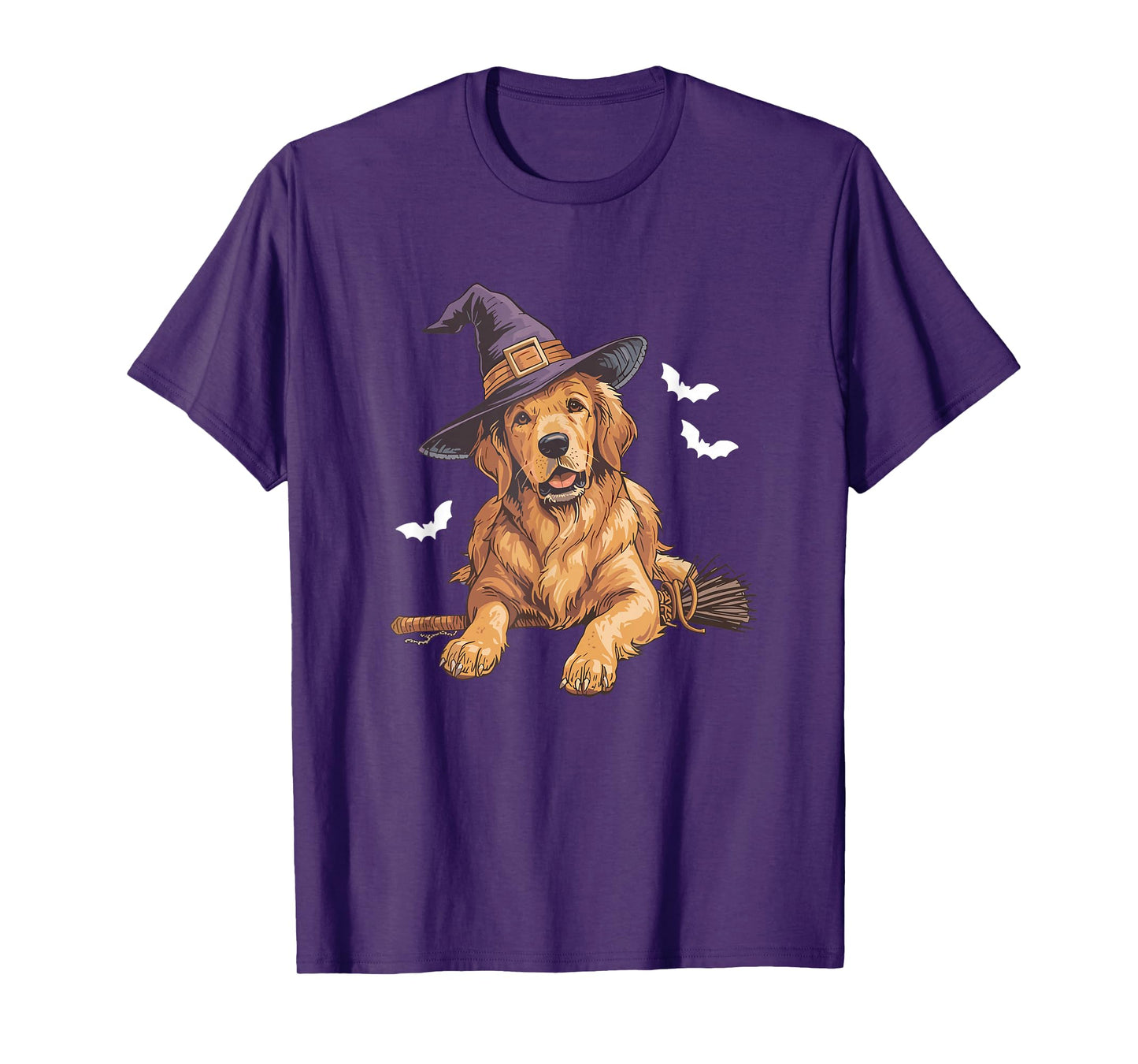 Witch Golden Retriever Halloween Golden Retriever Dog Mom T-Shirt