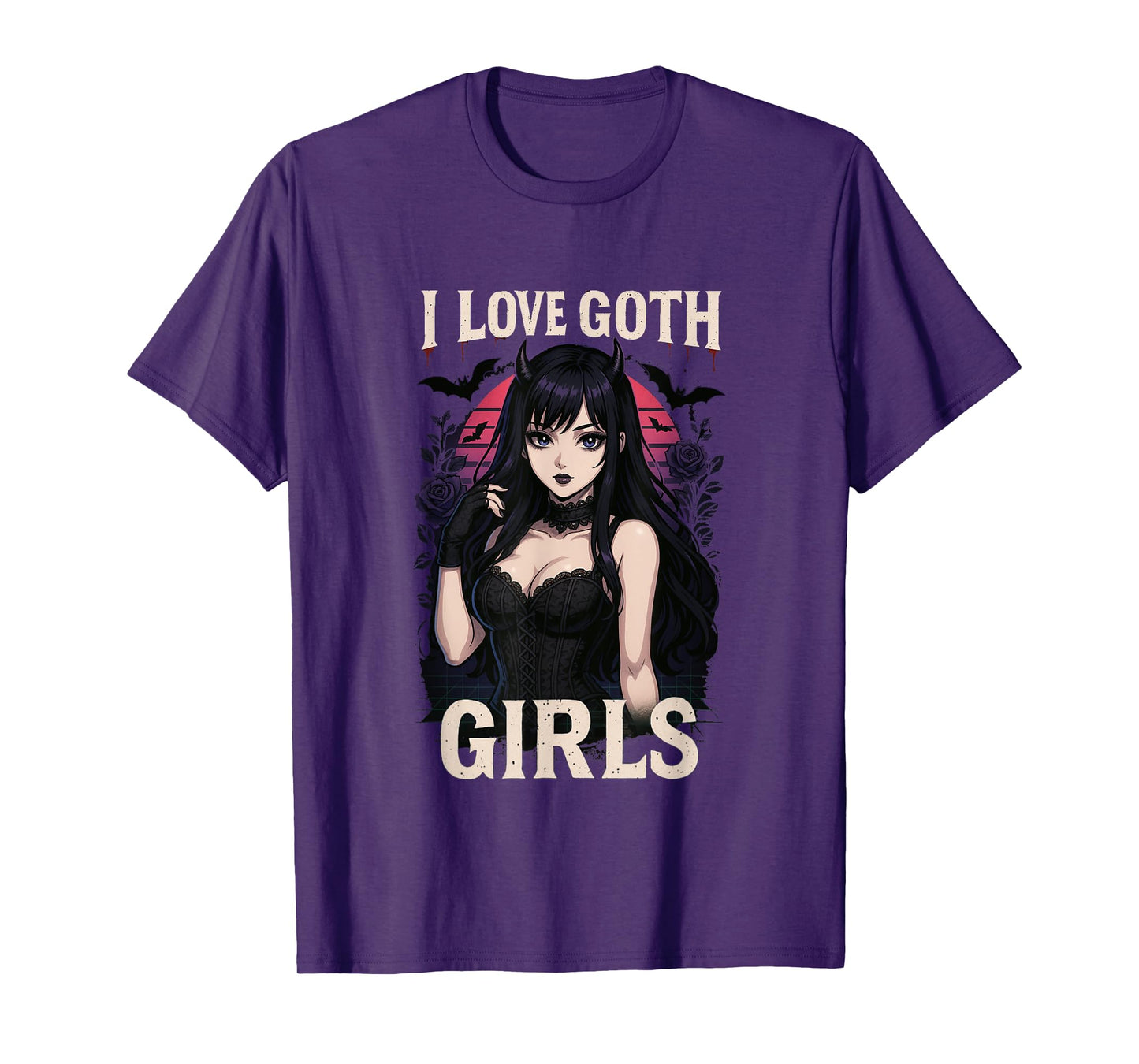 I Love Goth Girls – Men’s Gothic Anime goth lover T-Shirt