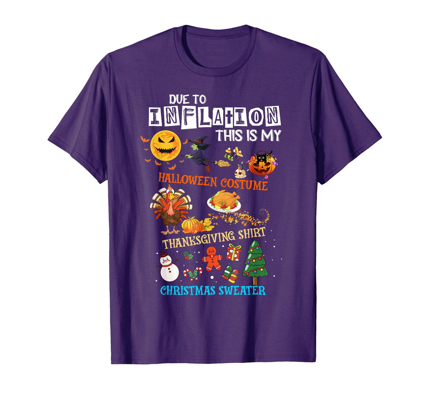 This Is My Inflation Halloween Thanksgiving Christmas Outfit T-Shirt