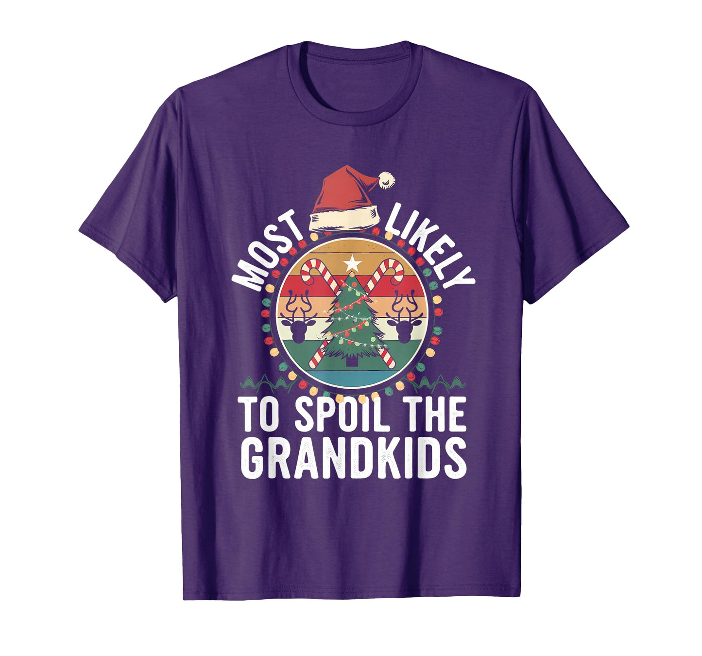Fun Most Likely to Spoil The Grandkids Christmas Party T-Shirt
