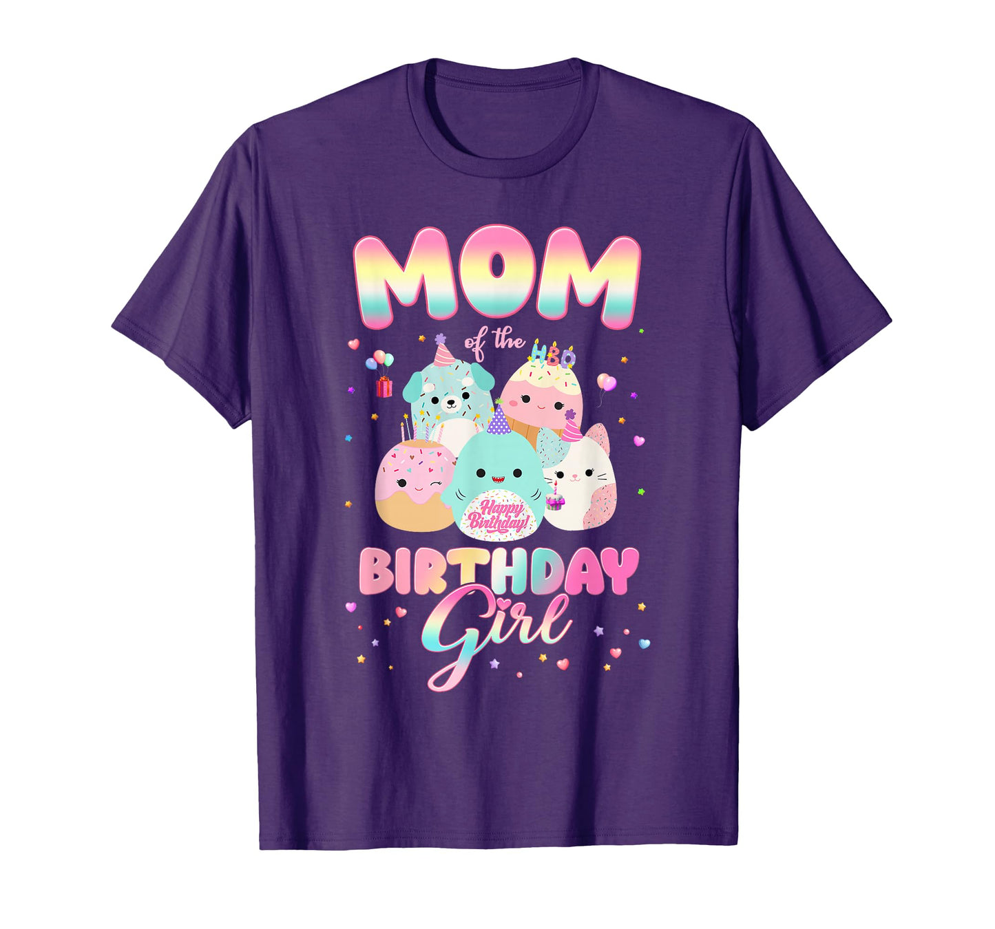 Birthday Family Party Squish Squad Mom Of The Birthday Girl T-Shirt