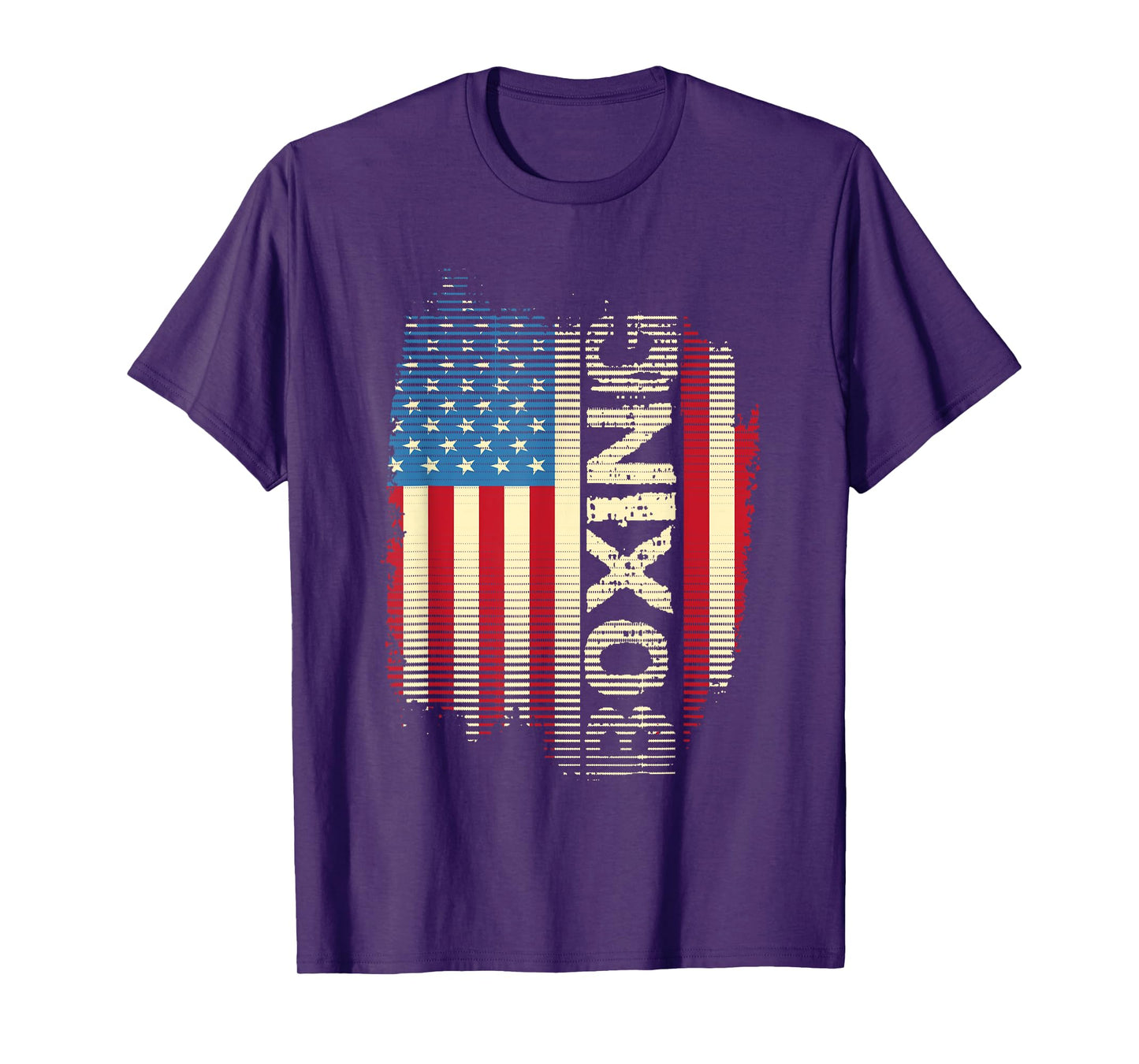 Patriotic USA Flag Boxing Kickboxing Kickboxer Gym Boxer T-Shirt