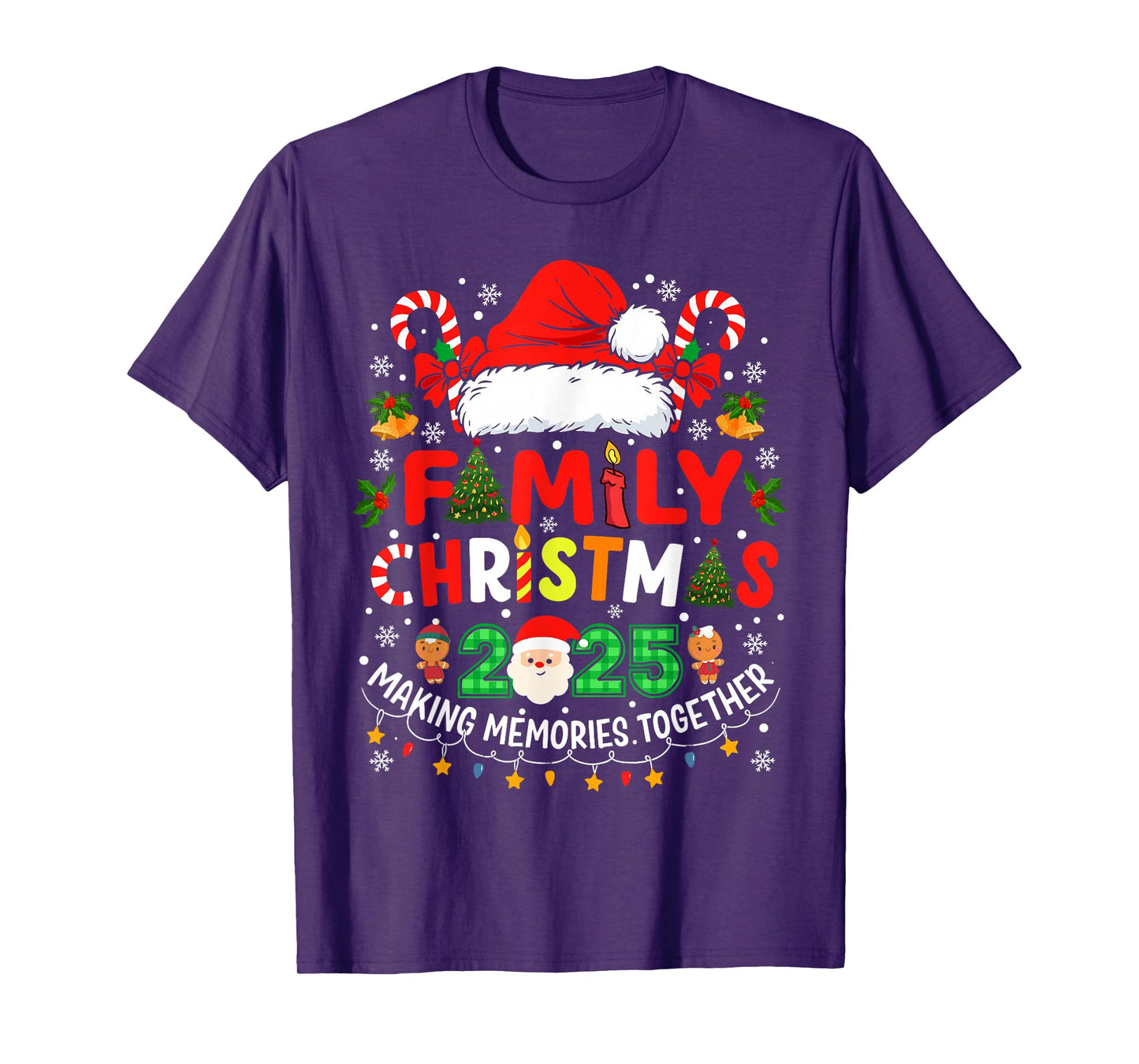 Family Christmas 2025 Matching Outfit Xmas Squad Santa T-Shirt