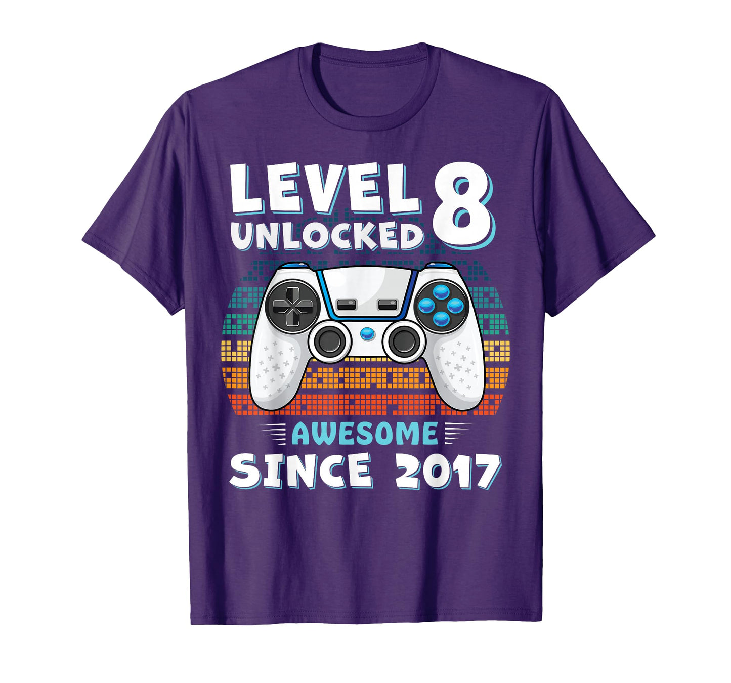 8 Year Old BDay Decorations Son Boy 8yr 2017 8th Birthday T-Shirt