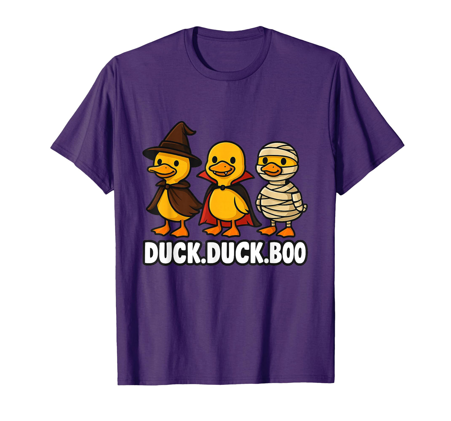 Duck Boo Funny Cute Spooky Halloween Retro Goose T-Shirt