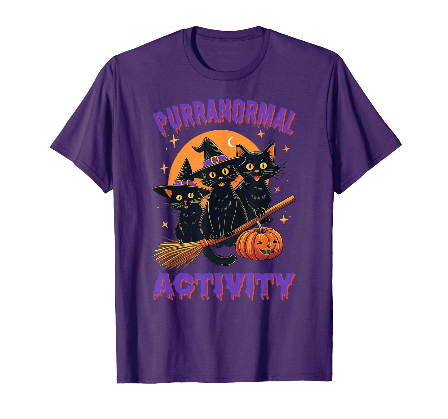 Purranormal Activity Funny Halloween Cat Mom T-Shirt