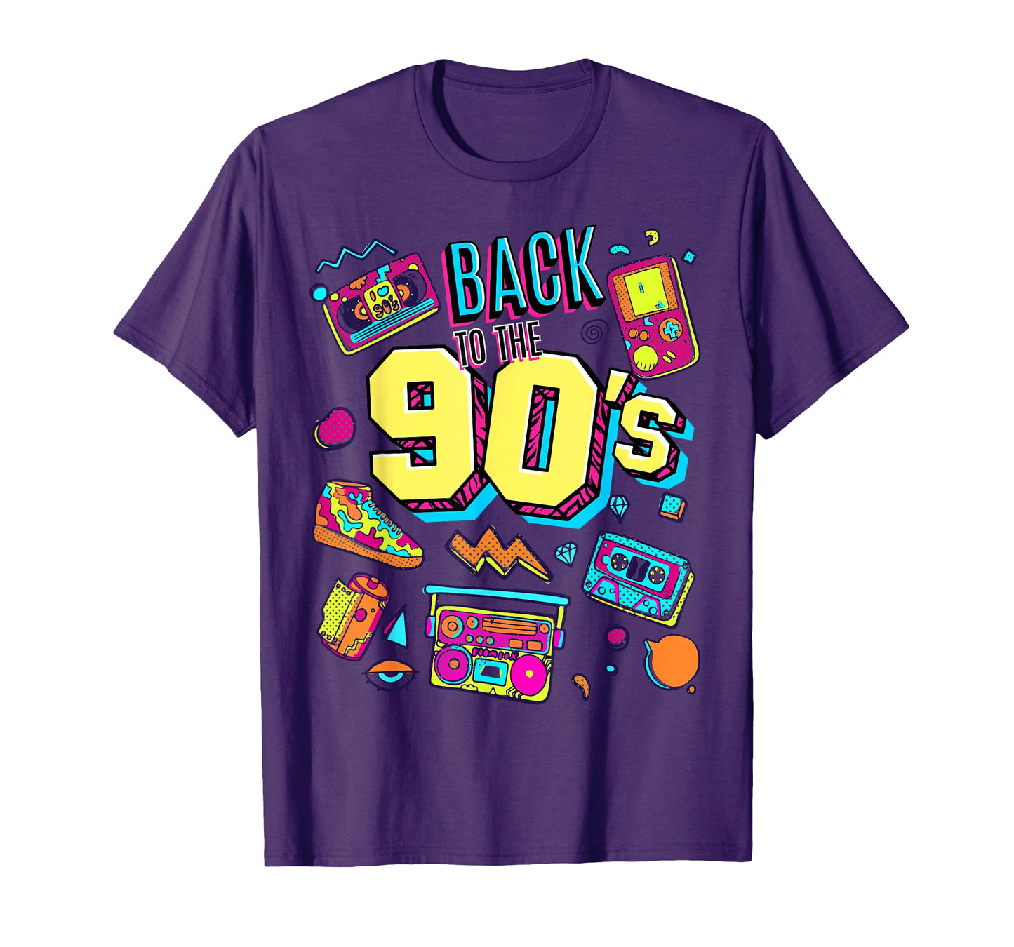 Men's Women's Kids Vintage Retro Back To 90's Graphic Design T-Shirt