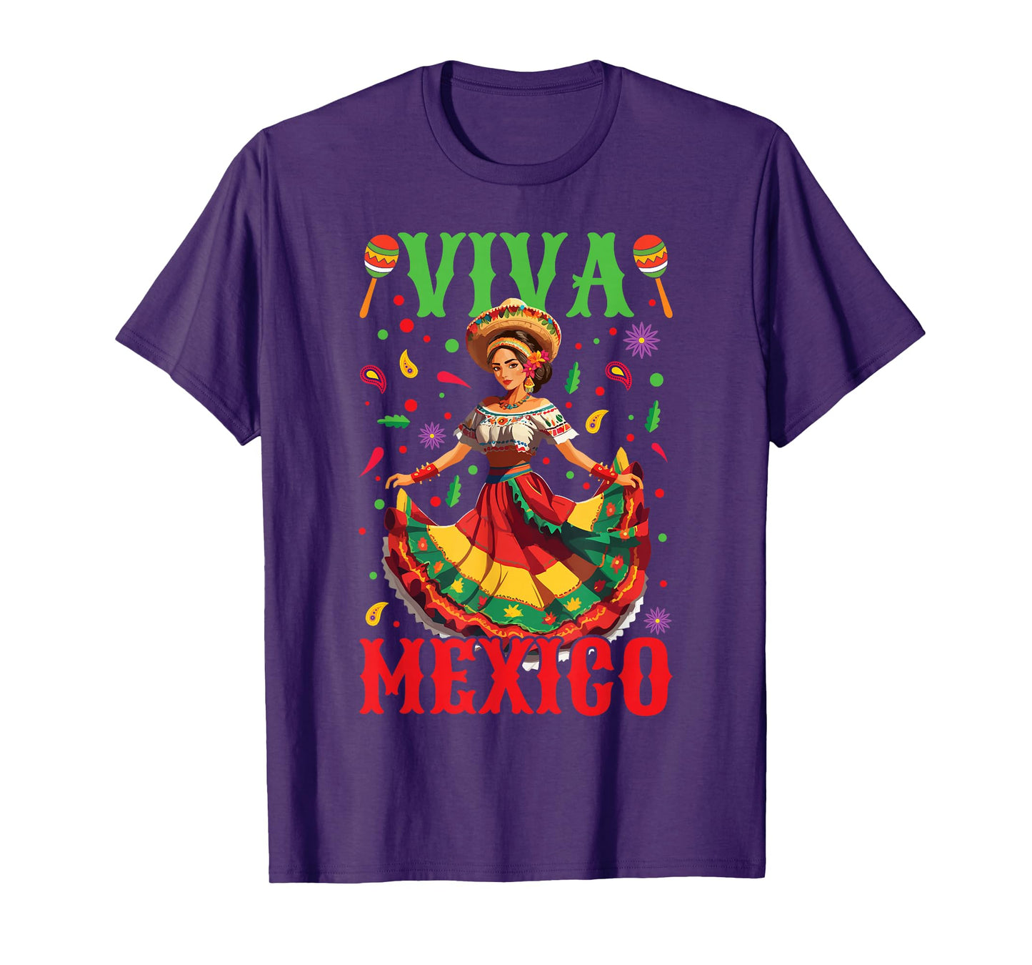 Viva Mexico Independence Mexican Lady Mexican Day T-Shirt