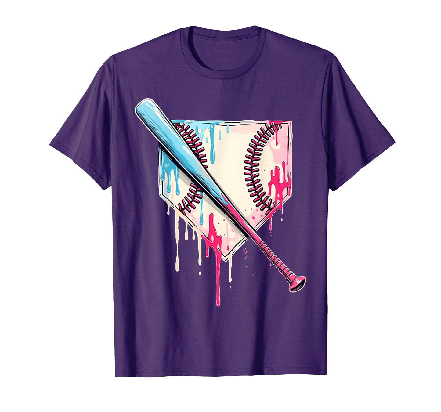 Cool Sport Baseball Home Plate Drip With Sprinkles Drip T-Shirt