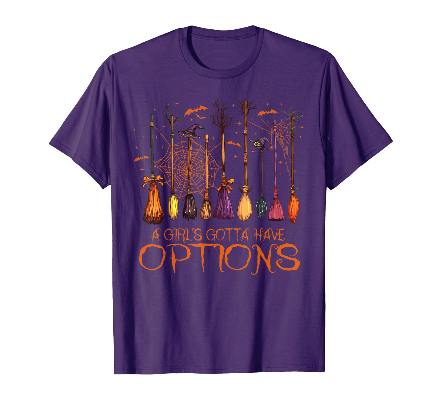 Retro A Girl’s Gotta Have Options Spooky Witches Halloween T-Shirt