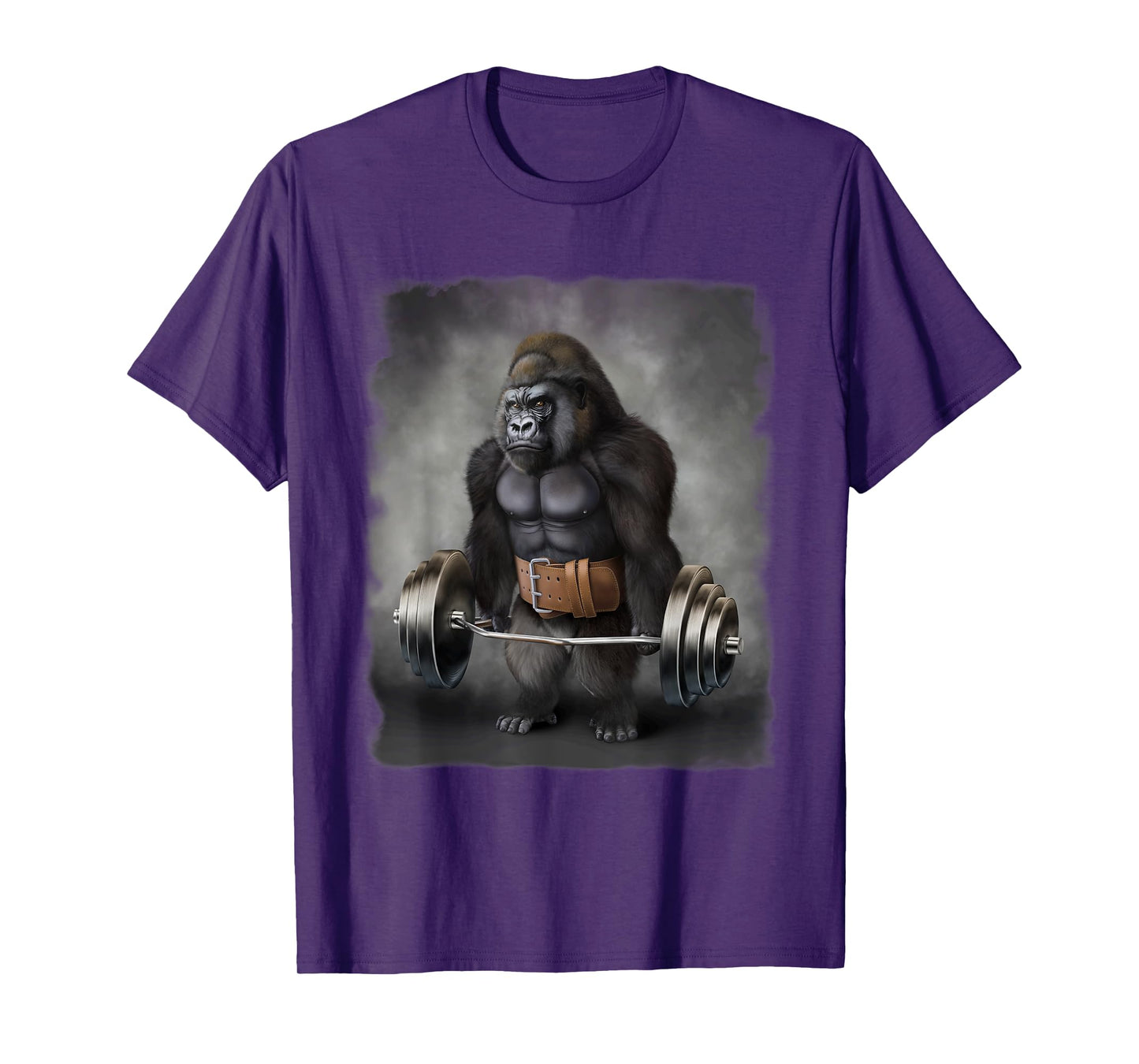 Gorilla Muscle Training with Barbell Shrug Bar Fitness Gym T-Shirt