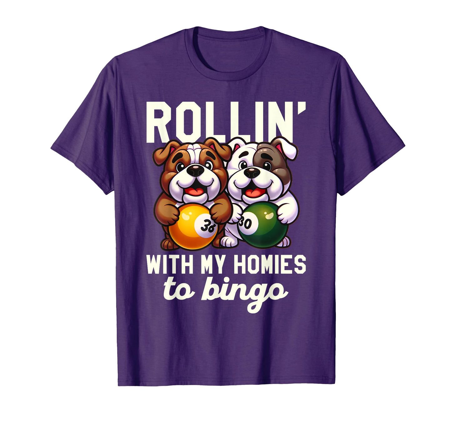 Funny Bingo Game Rollin' To Bingo Design T-Shirt