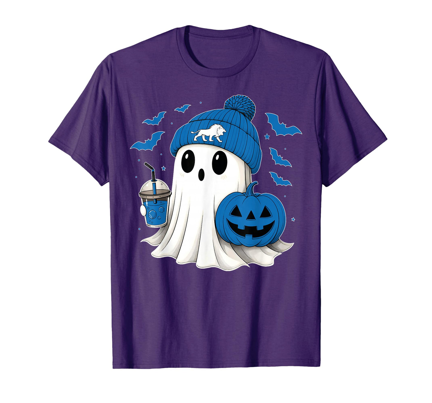 Vintage Retro Ghost Pumpkin Lion Gift for Men Women Kid T-Shirt