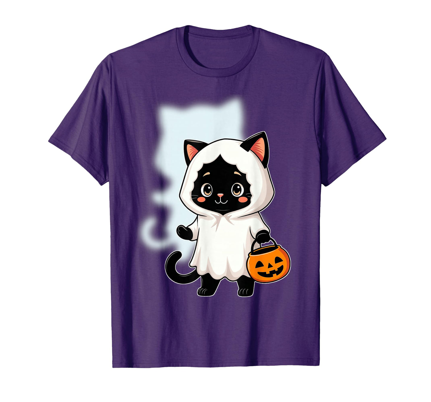 Cute Funny Wizard Cat Ghost Weird Kitten Cat Meme Halloween T-Shirt