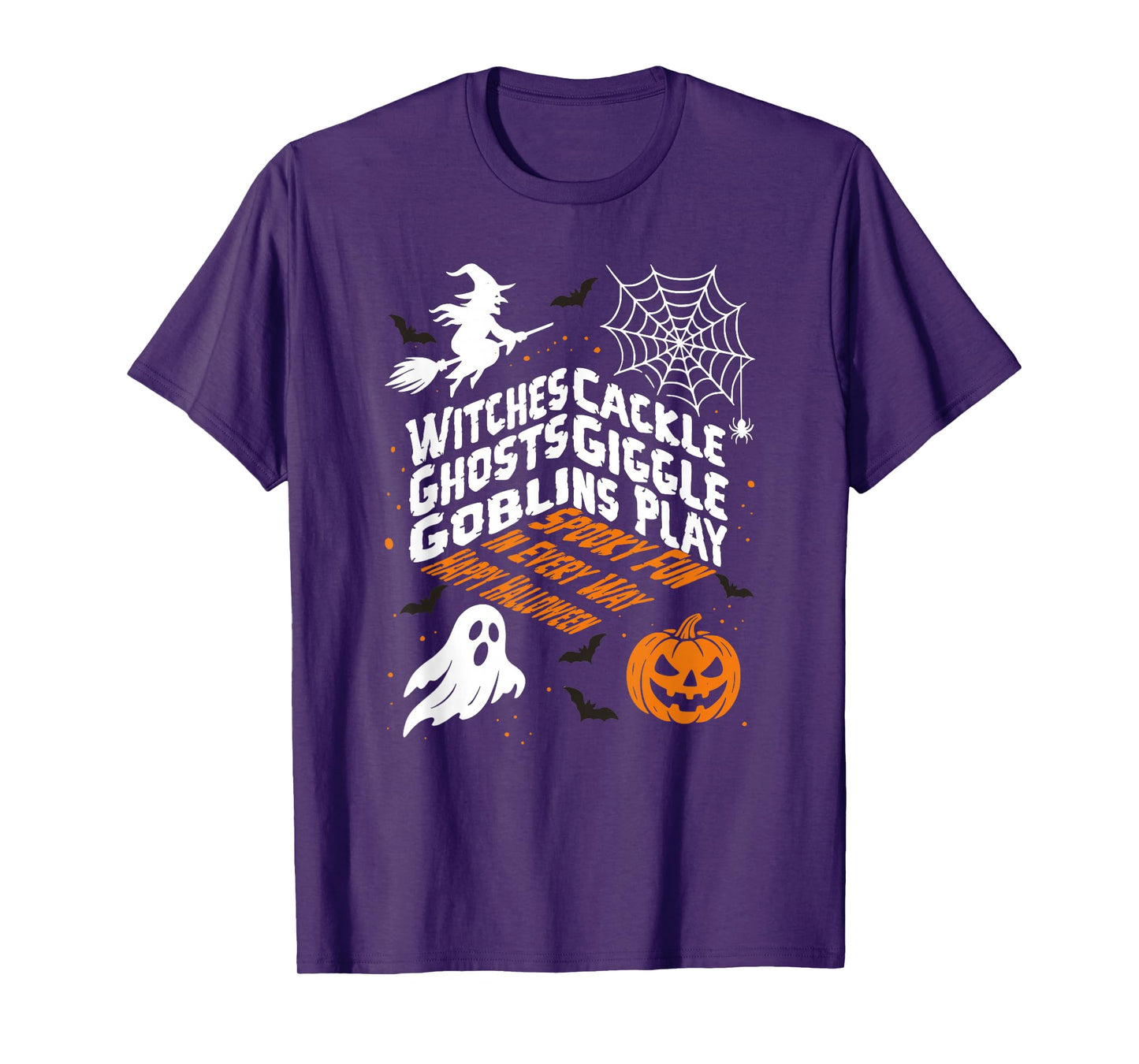 Halloween Witches Ghosts Goblins Spooky Fun Quote Graphic T-Shirt