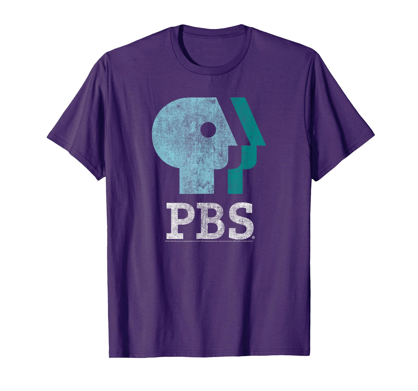 PBS Blue Teal and White Logo Public Broadcasting Service T-Shirt